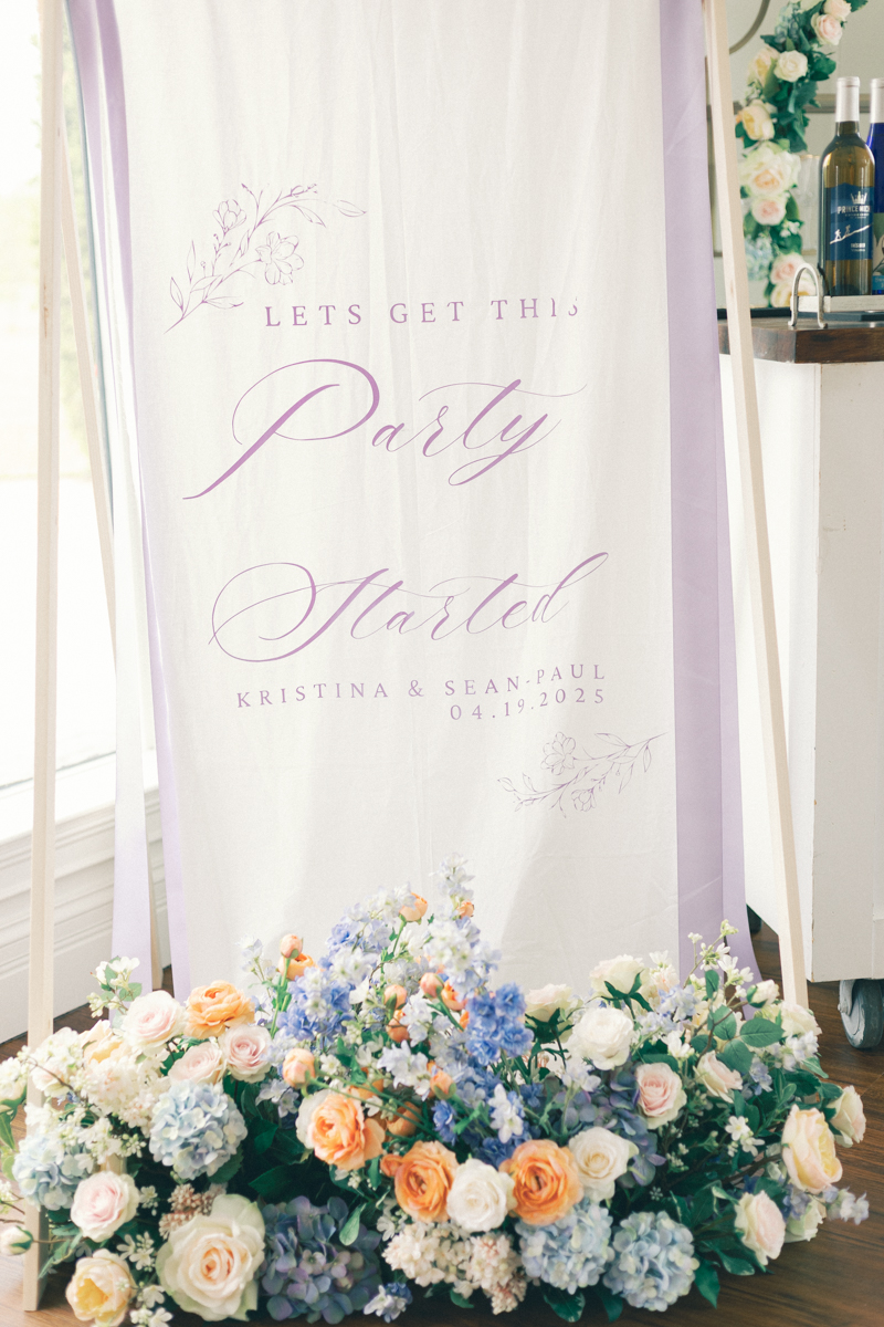 reception linen sign