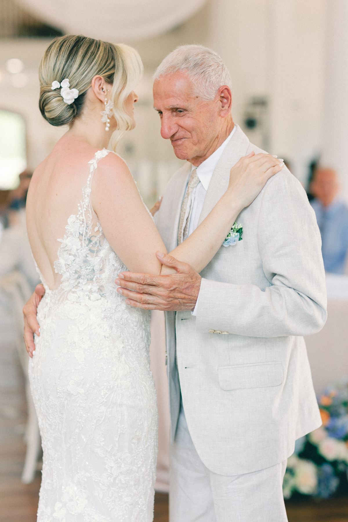 bride and father dancing
