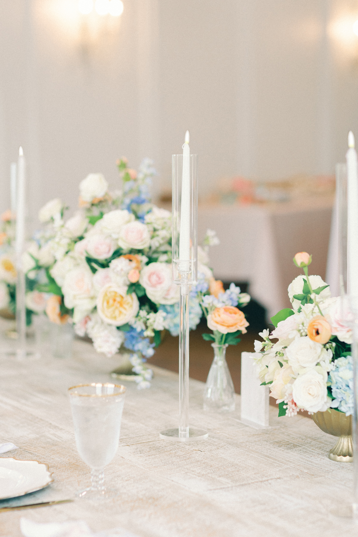 tablescape of the reception details