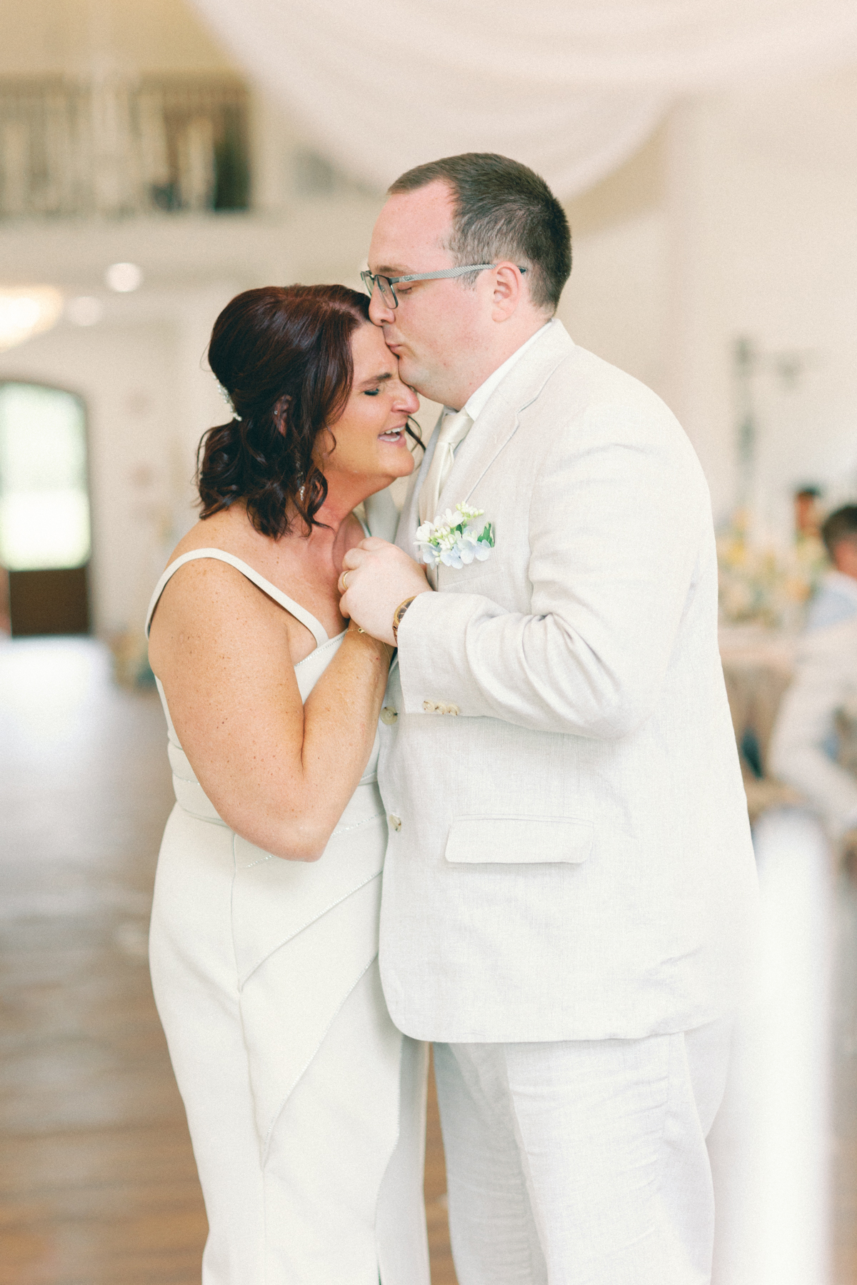 mom and son dancing