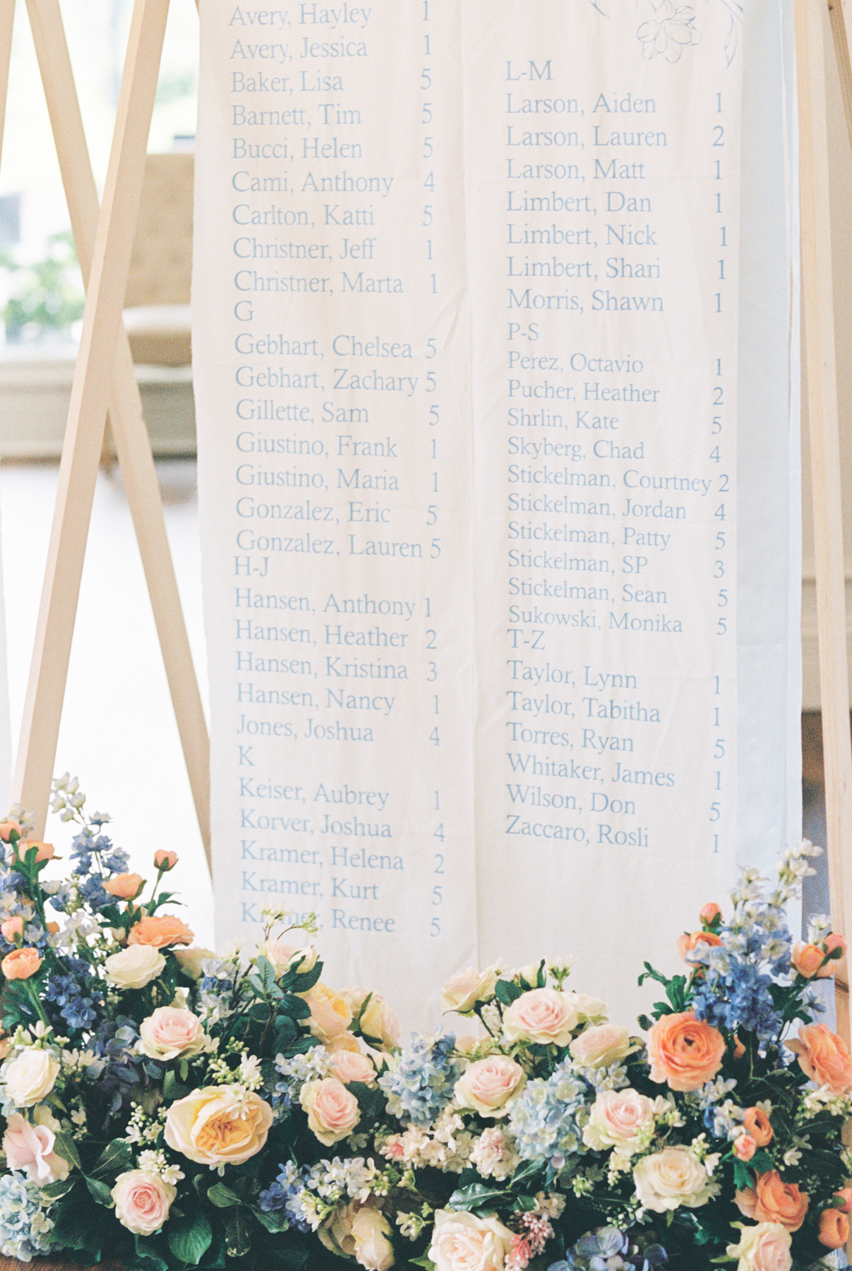 cloth seating chart