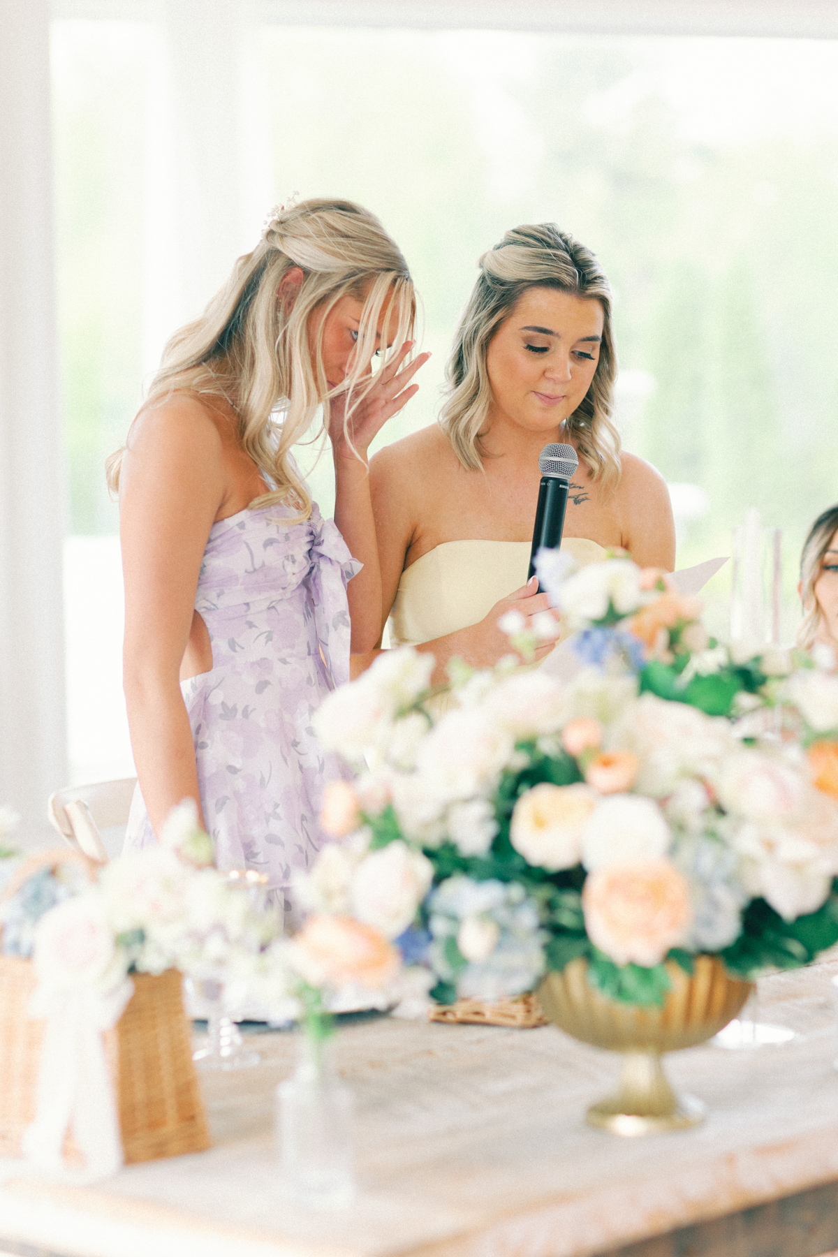 bridesmaids giving speech