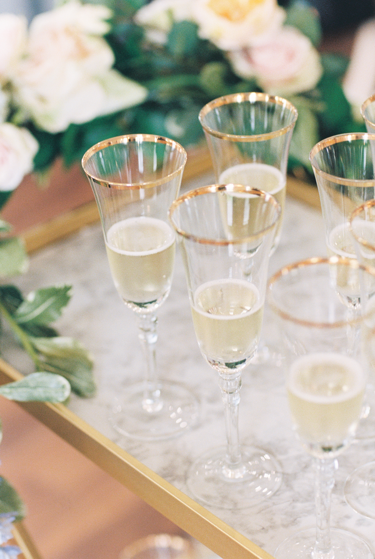 champagne in glasses