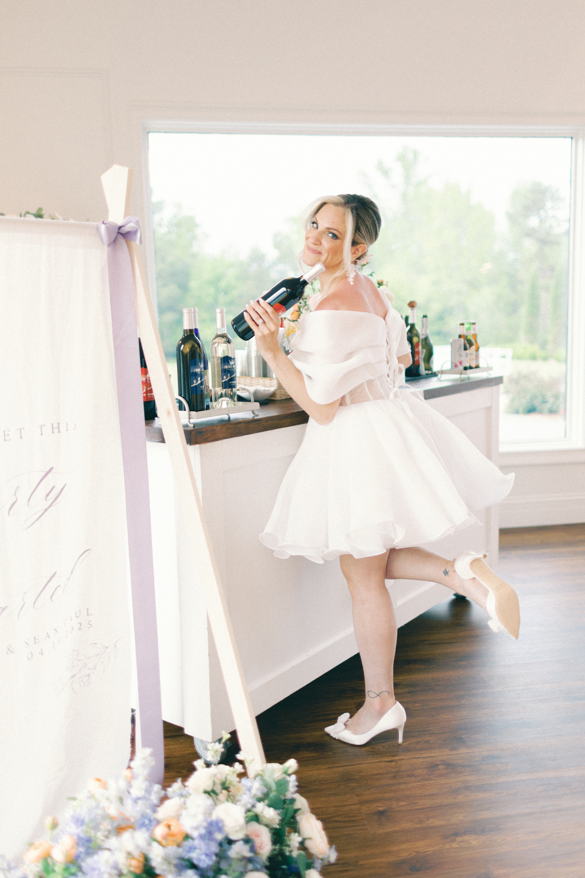 bride at the bar
