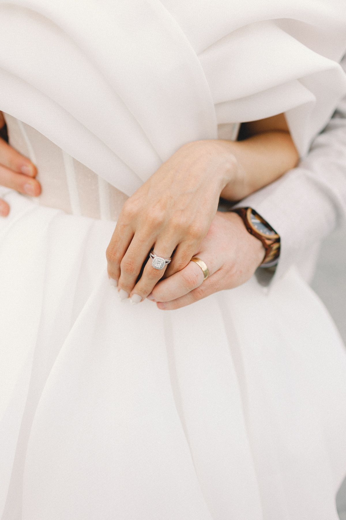 hands of the couple