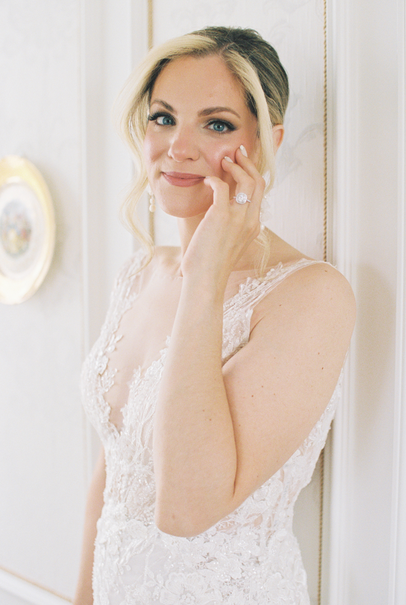 bridal portrait looking at camera