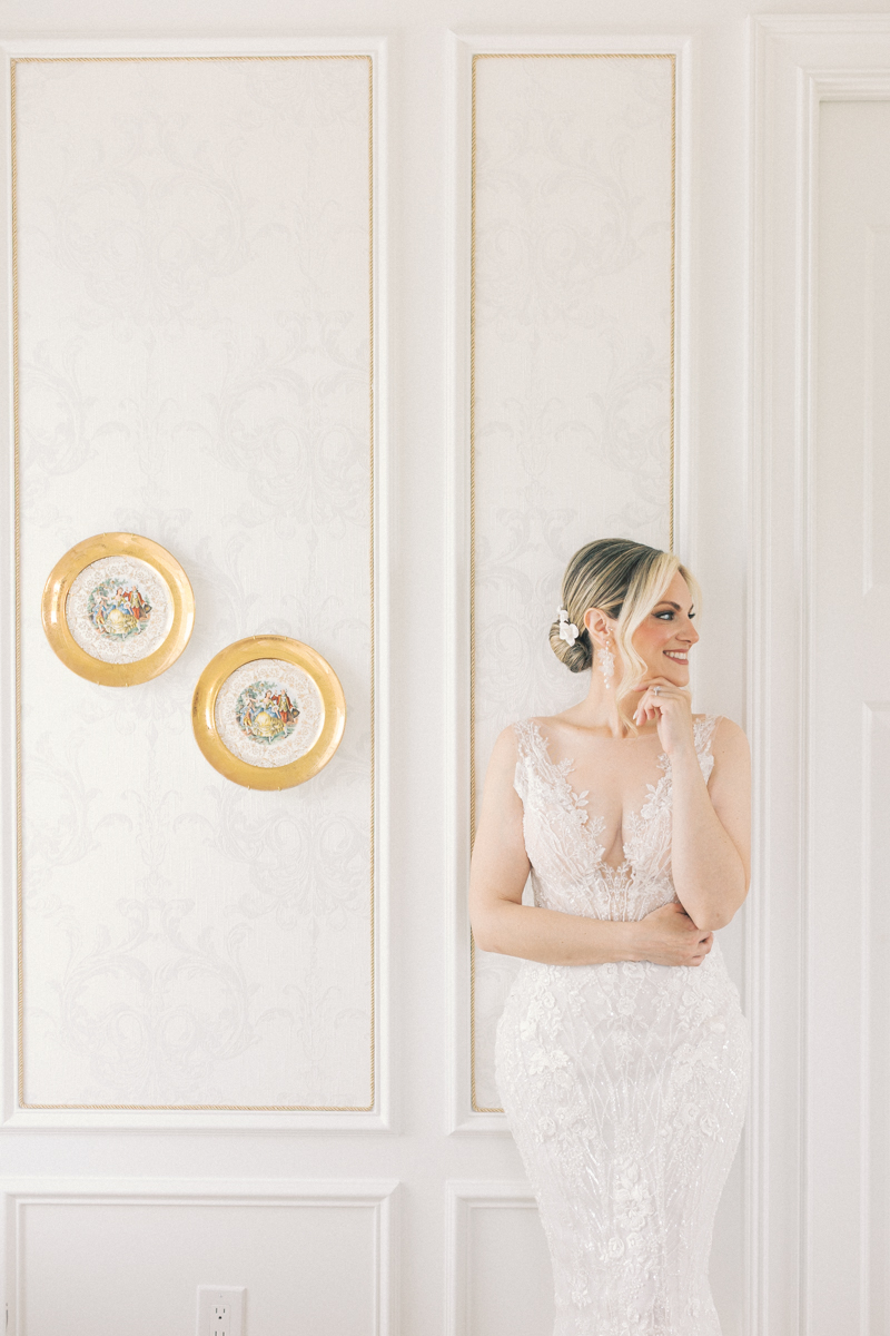 bridal portrait inside