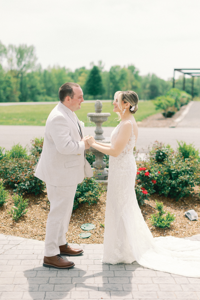groom and bride first look