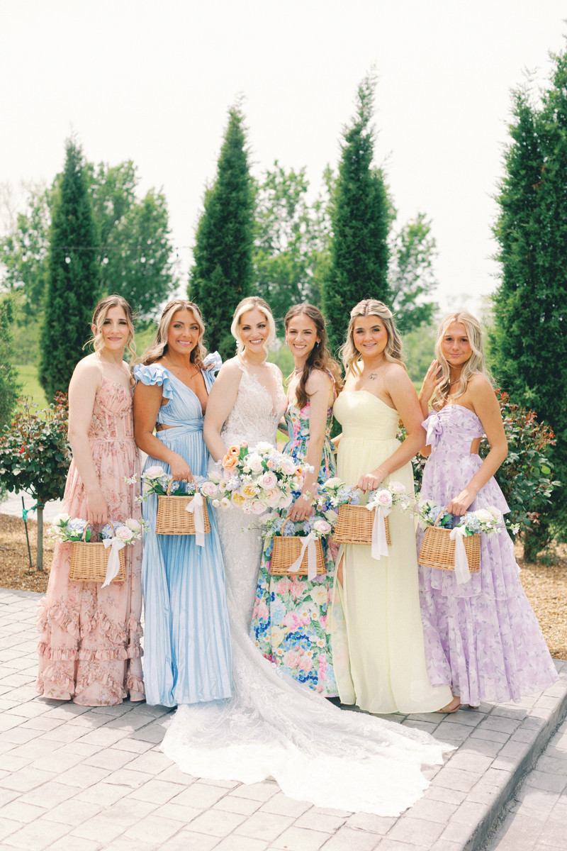 bridesmaids smiling