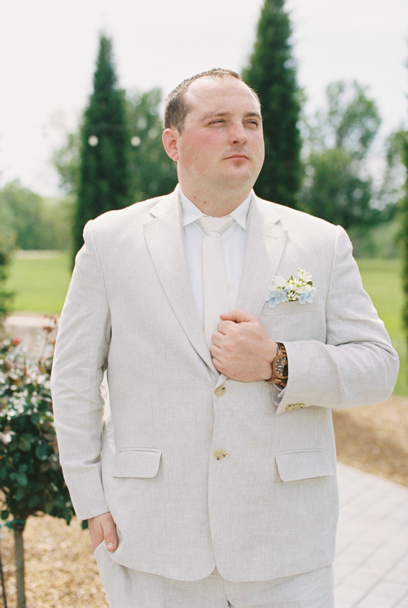 groom smiling