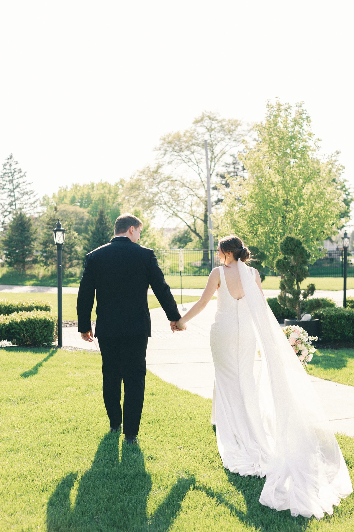 couple walking outside