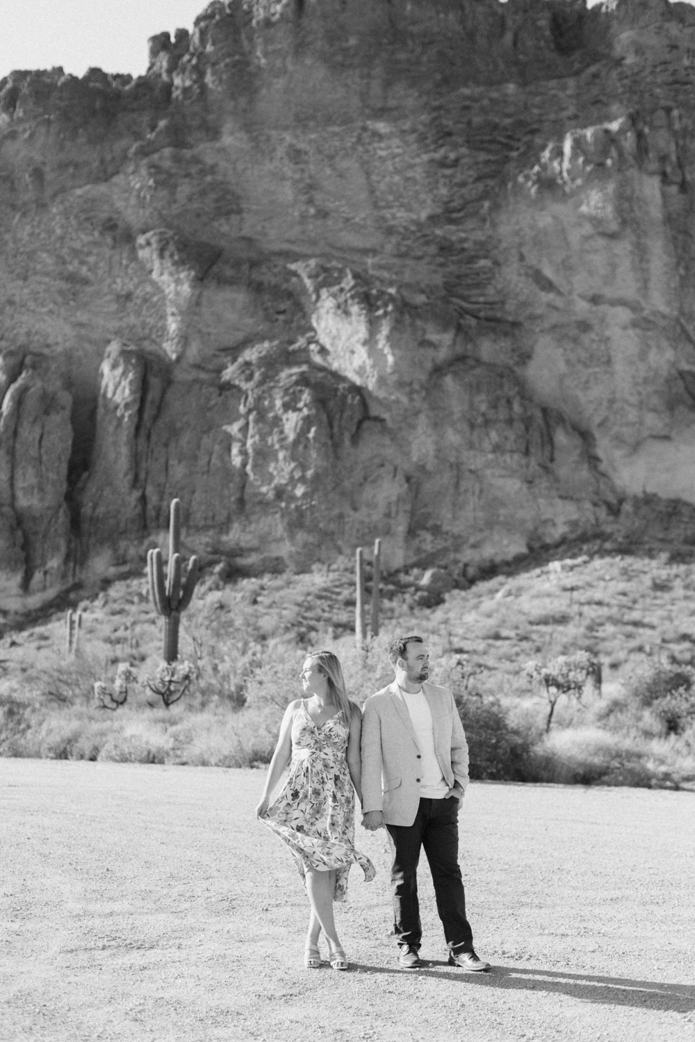 couple in front of mountain