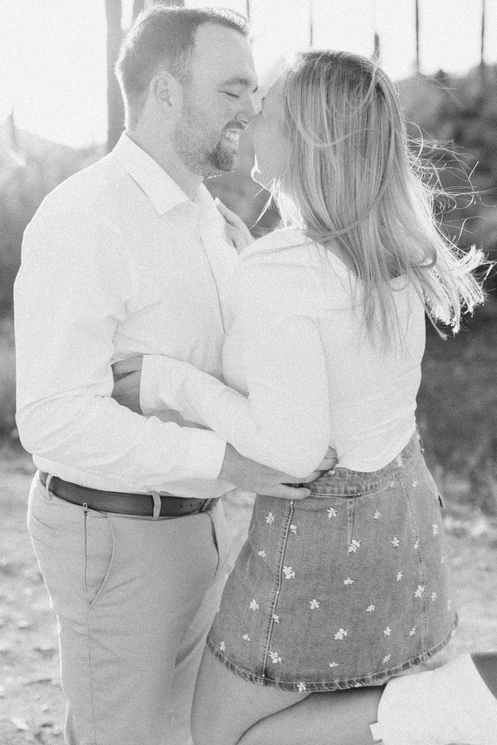 couple laughing candidly