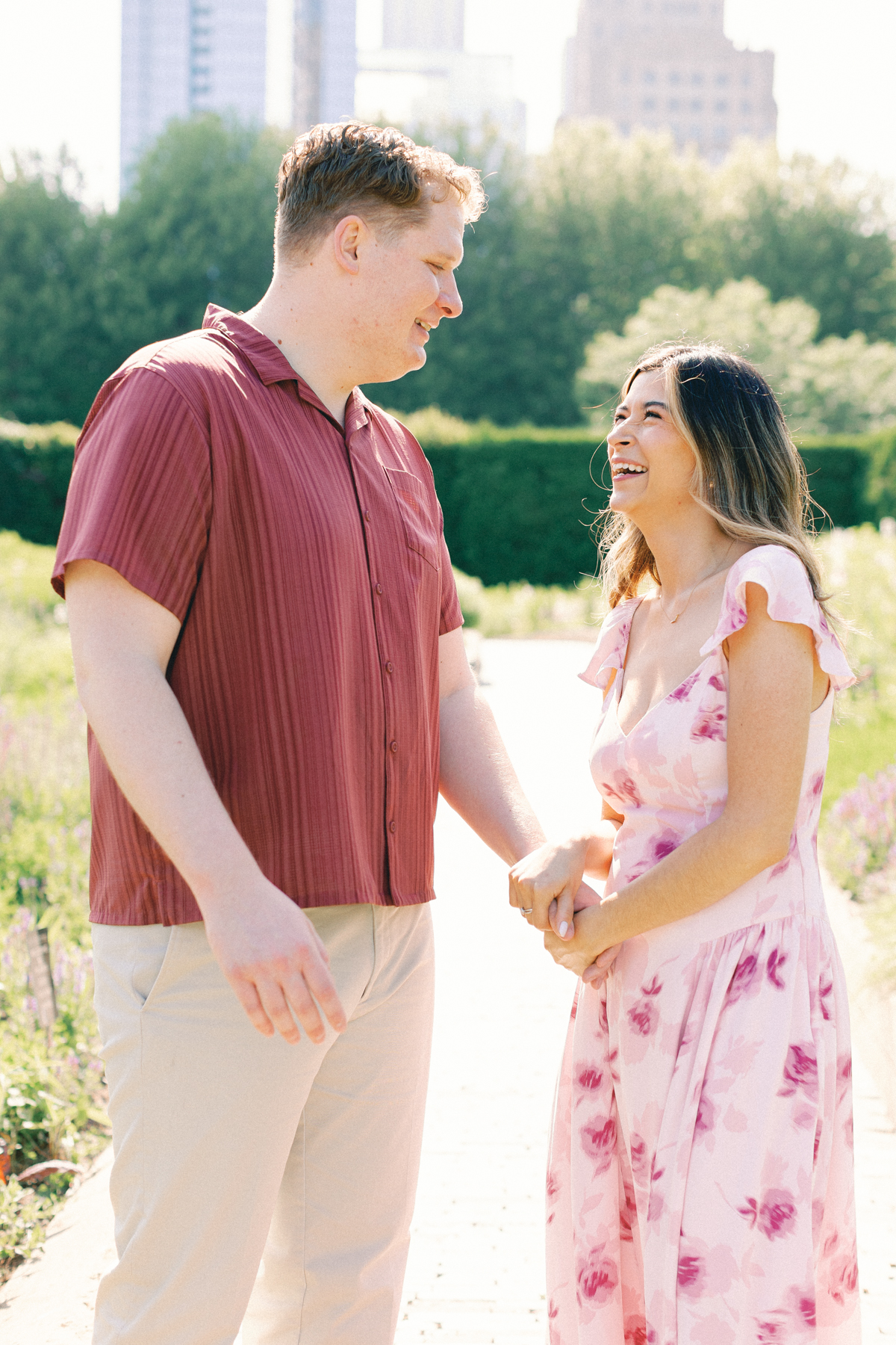couple laughing 