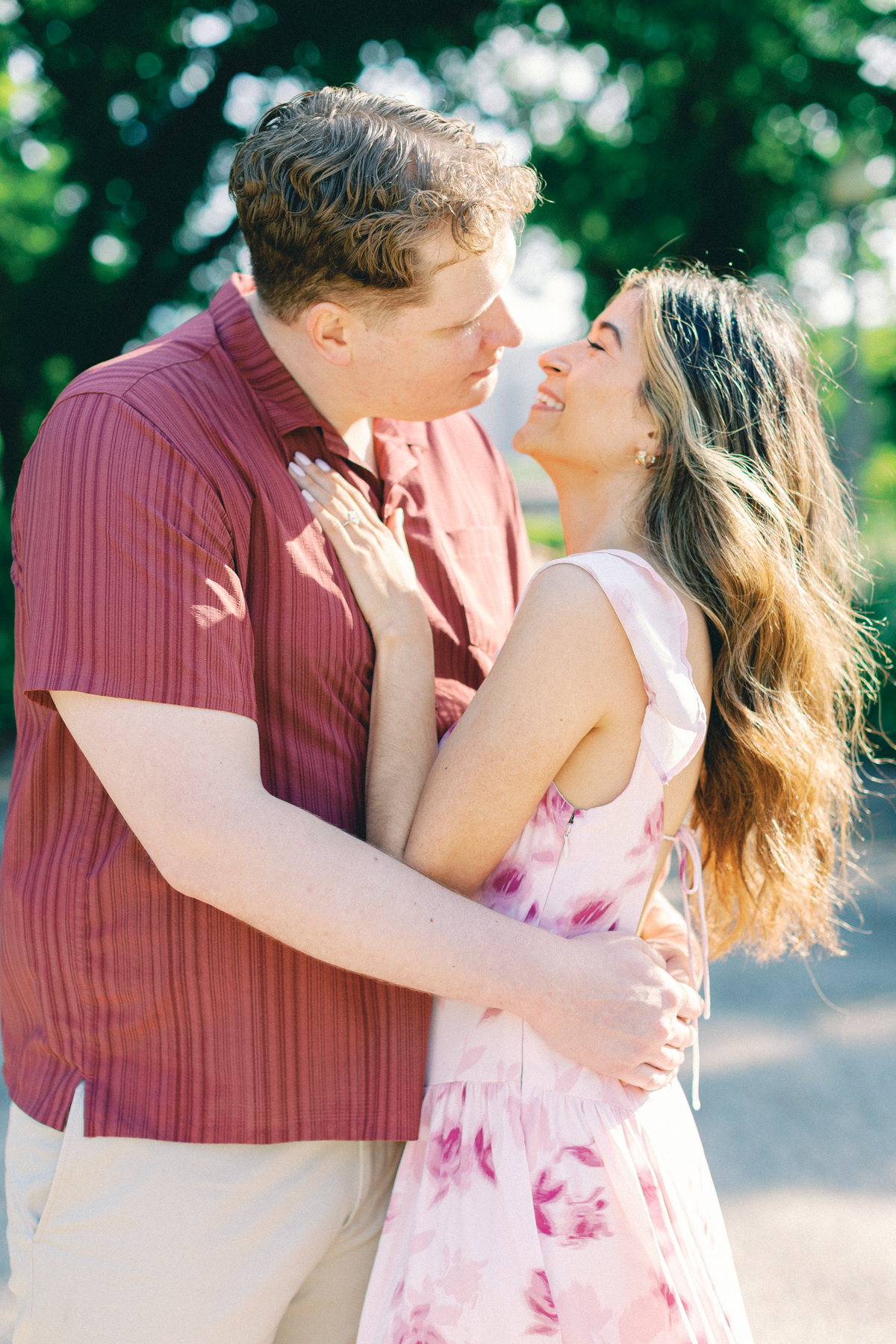 couple swaying and laughing