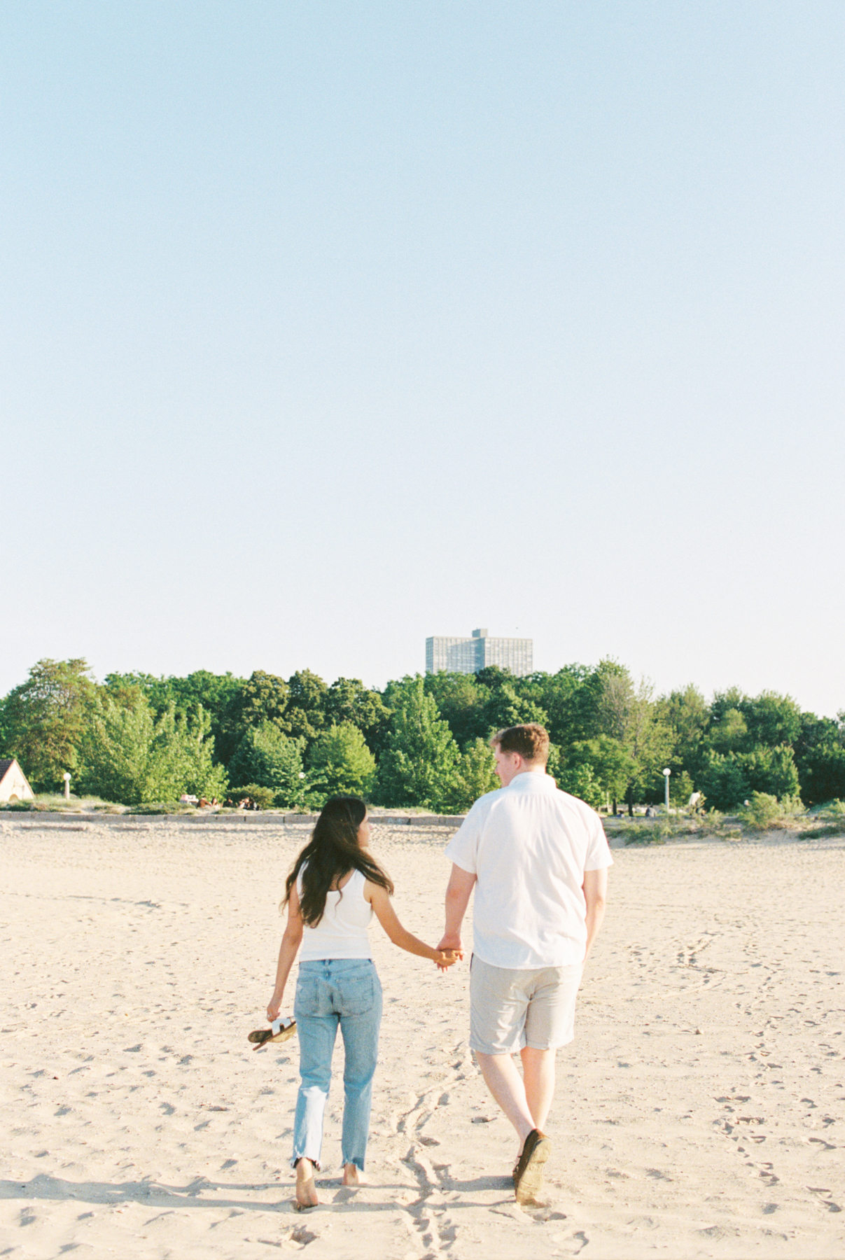 couple walking away