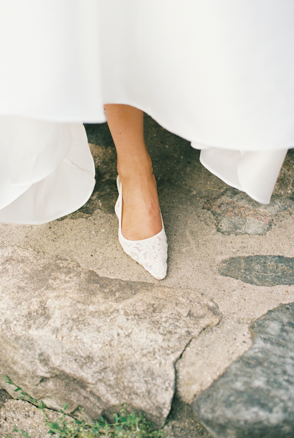 bridal shoe detail