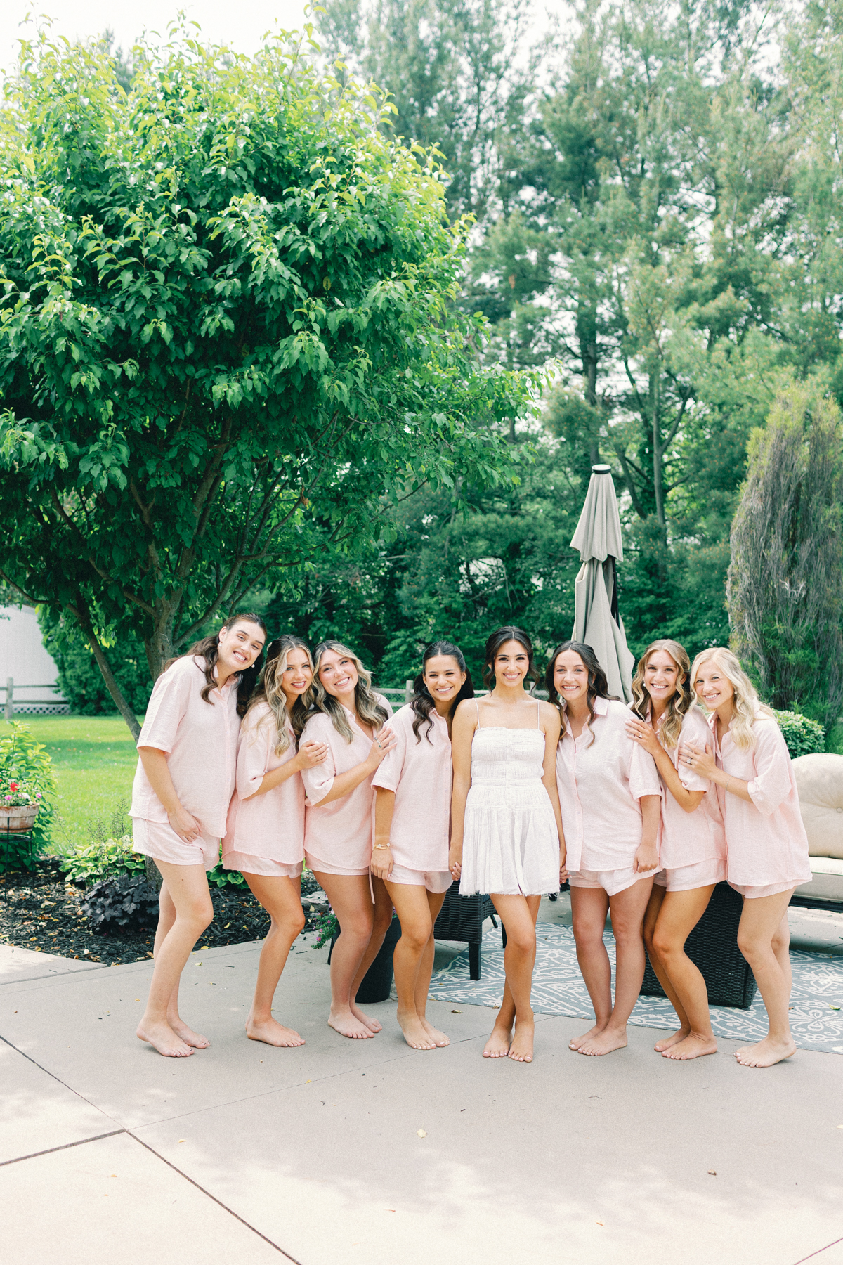 bridesmaids in pjs