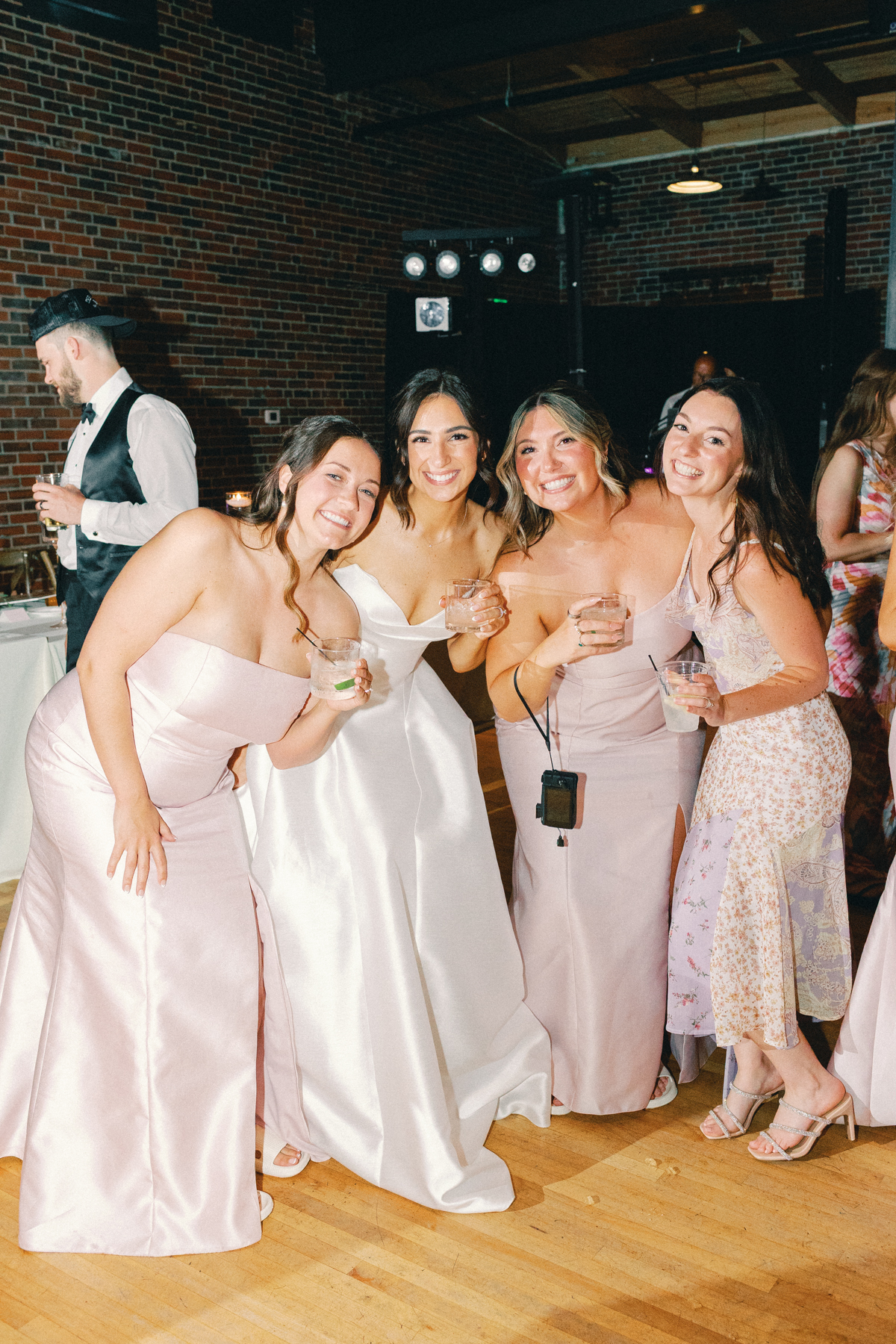 bridesmaids at reception