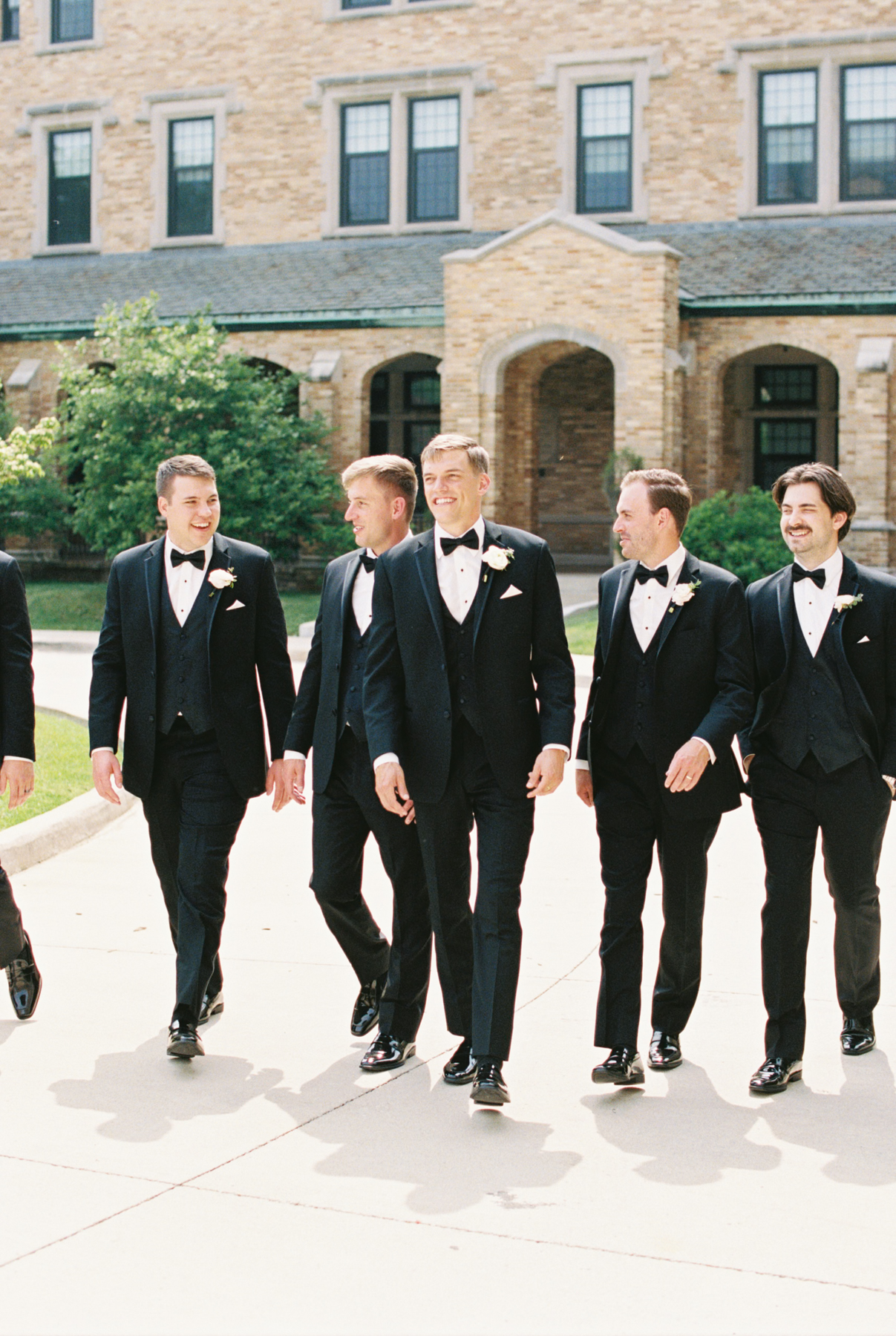 groomsmen walking