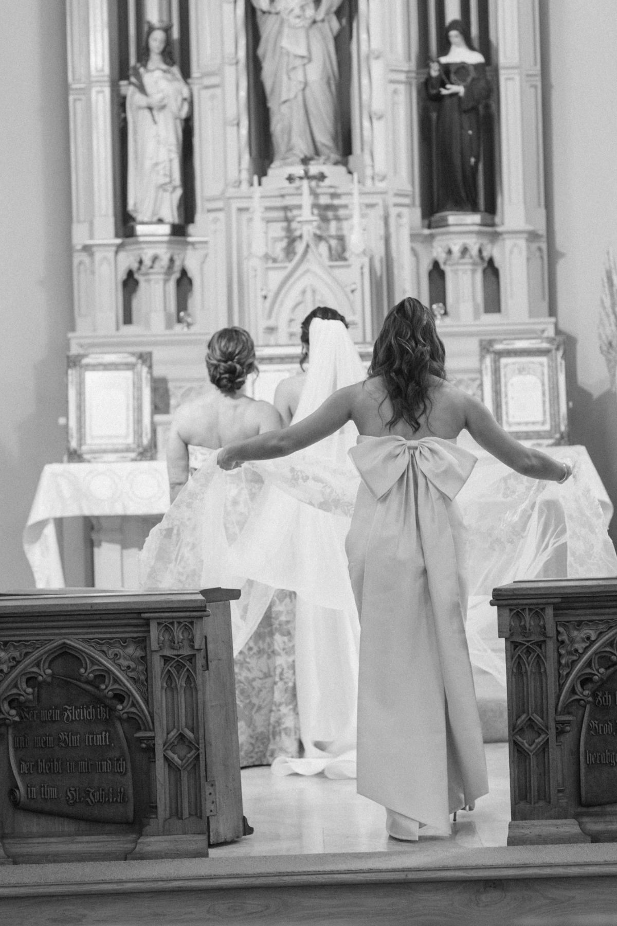 bridesmaid with bride