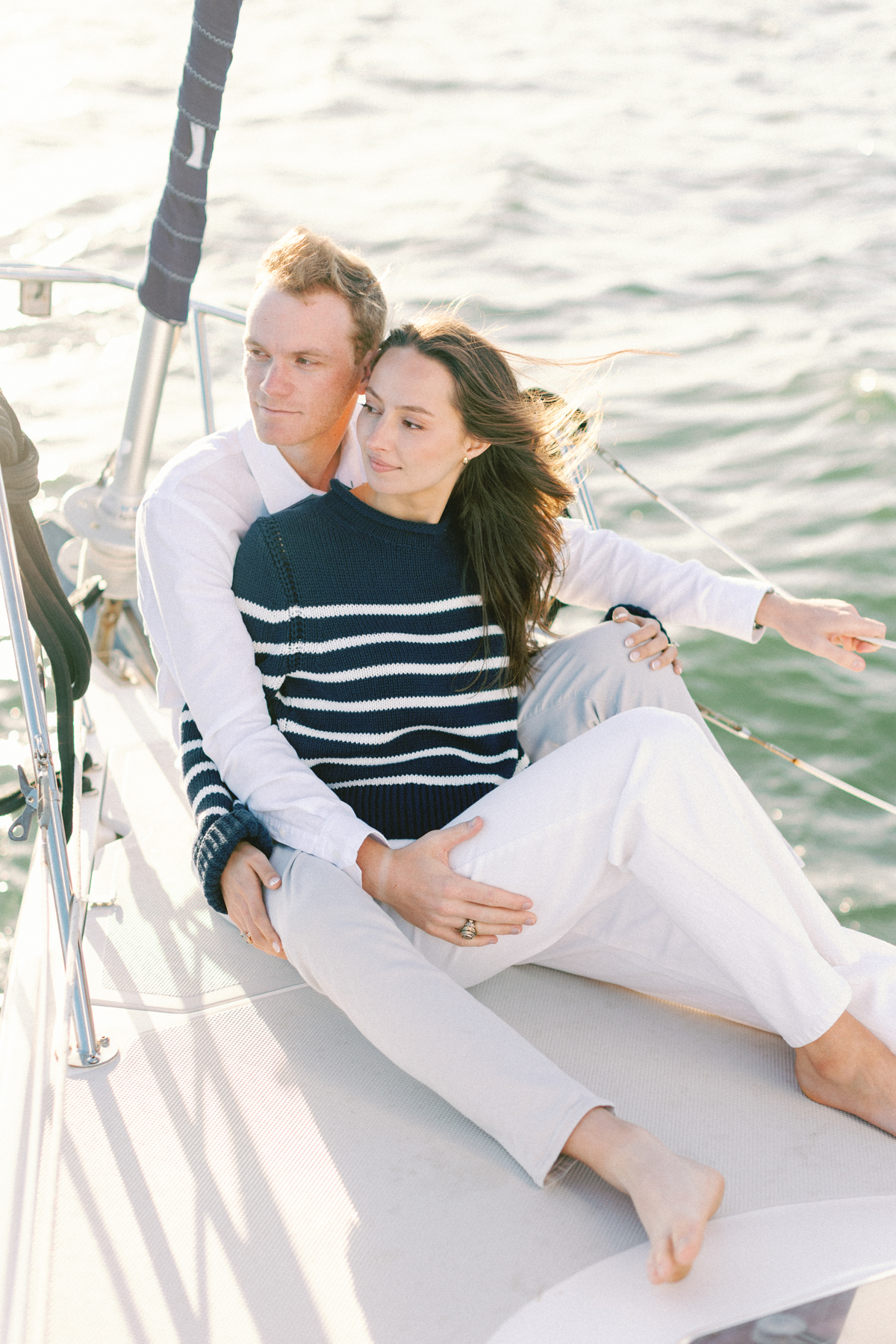 couple on a boat