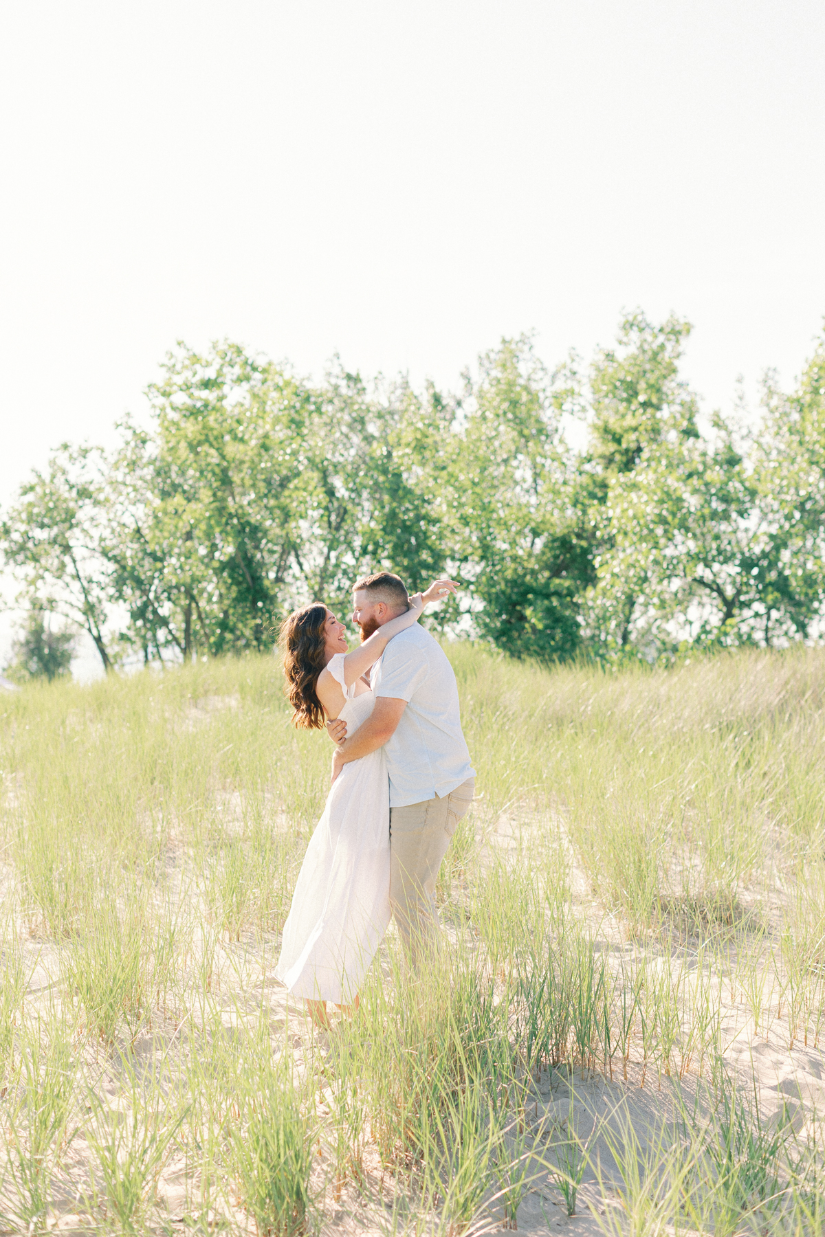 couple in field