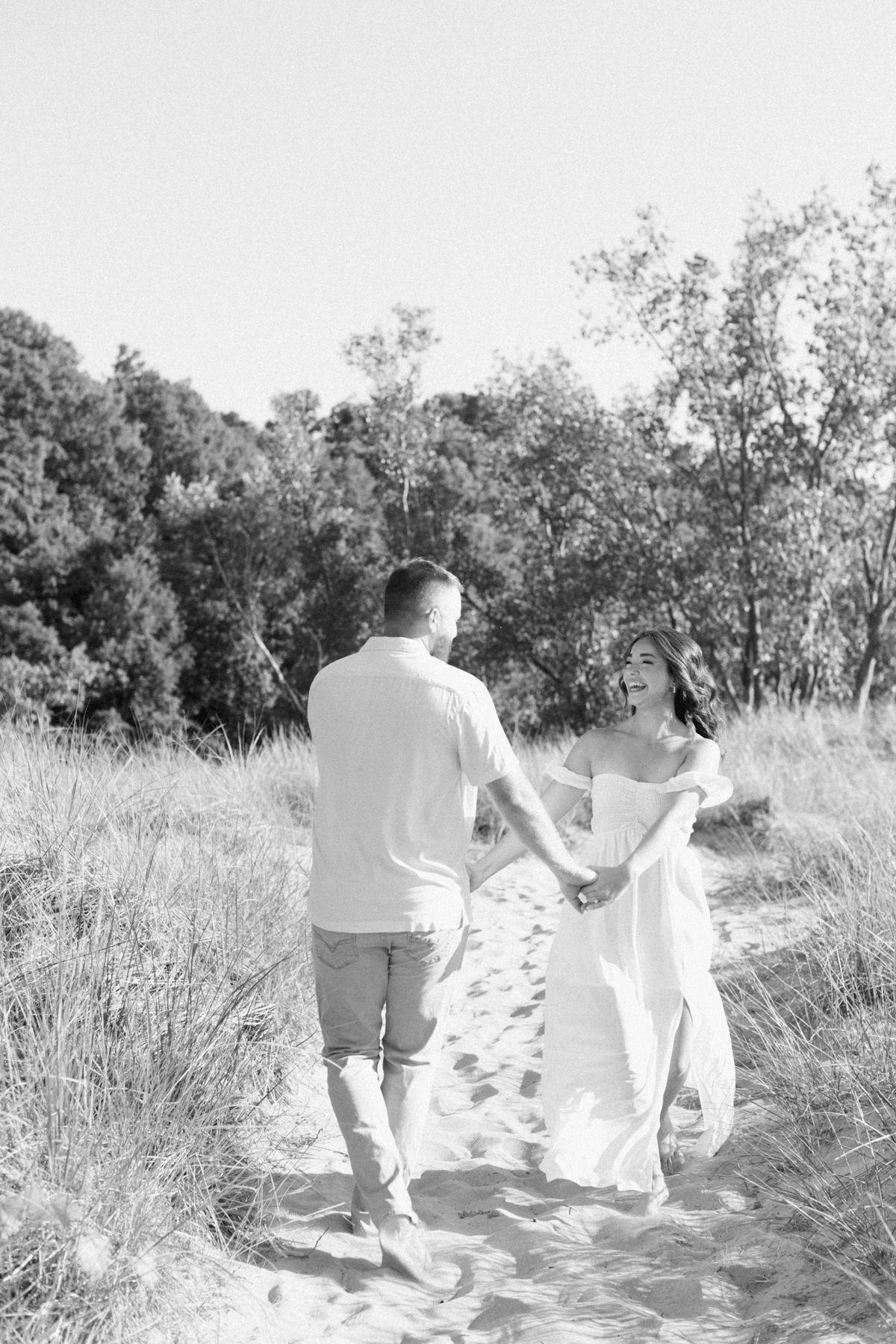 couple twirling each other