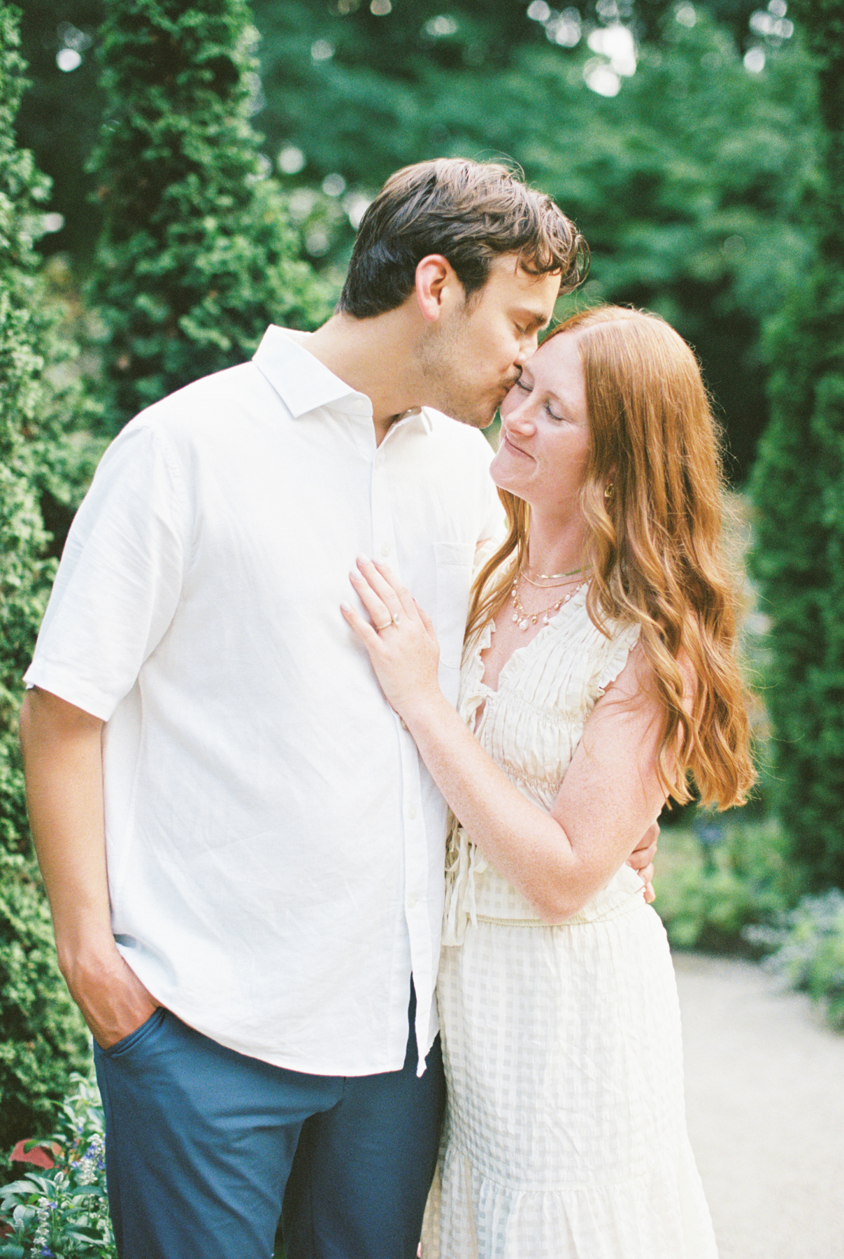  him kissing her in the garden