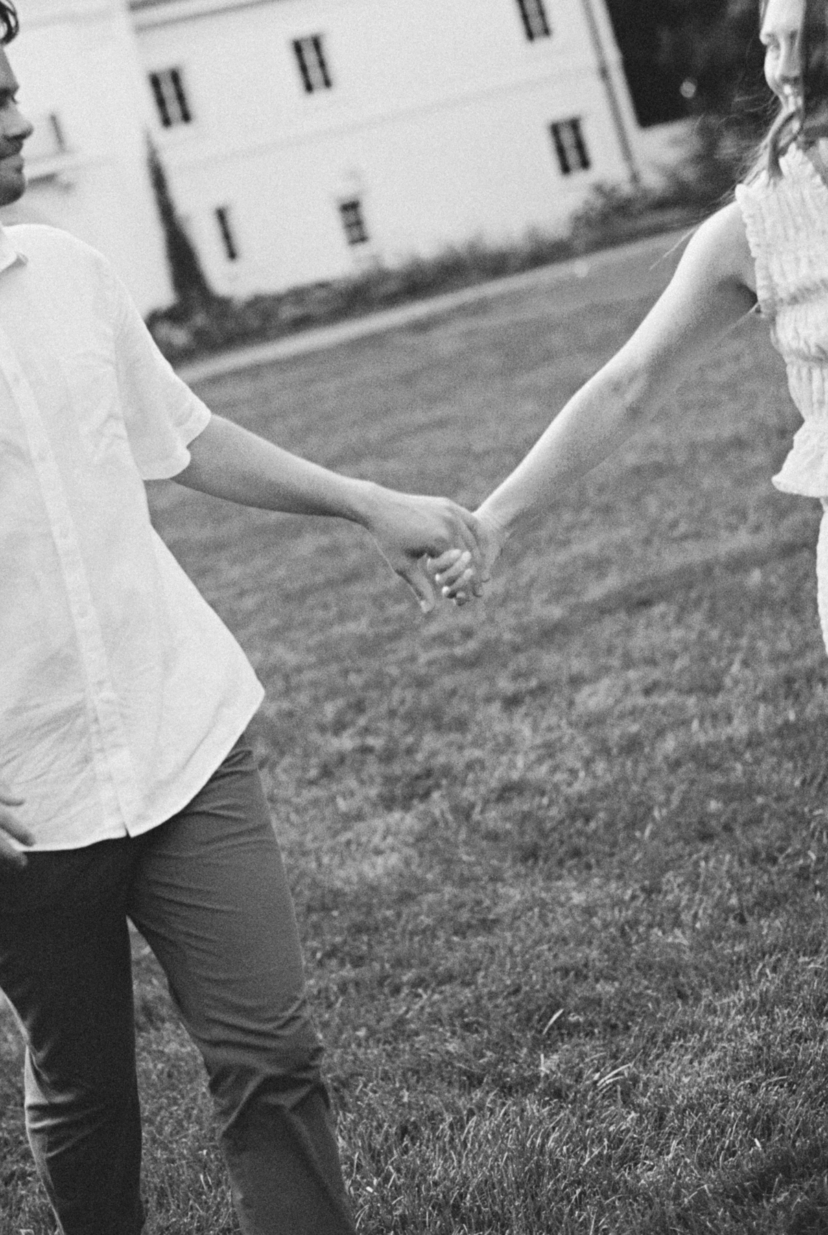  Black and white photo of their hands