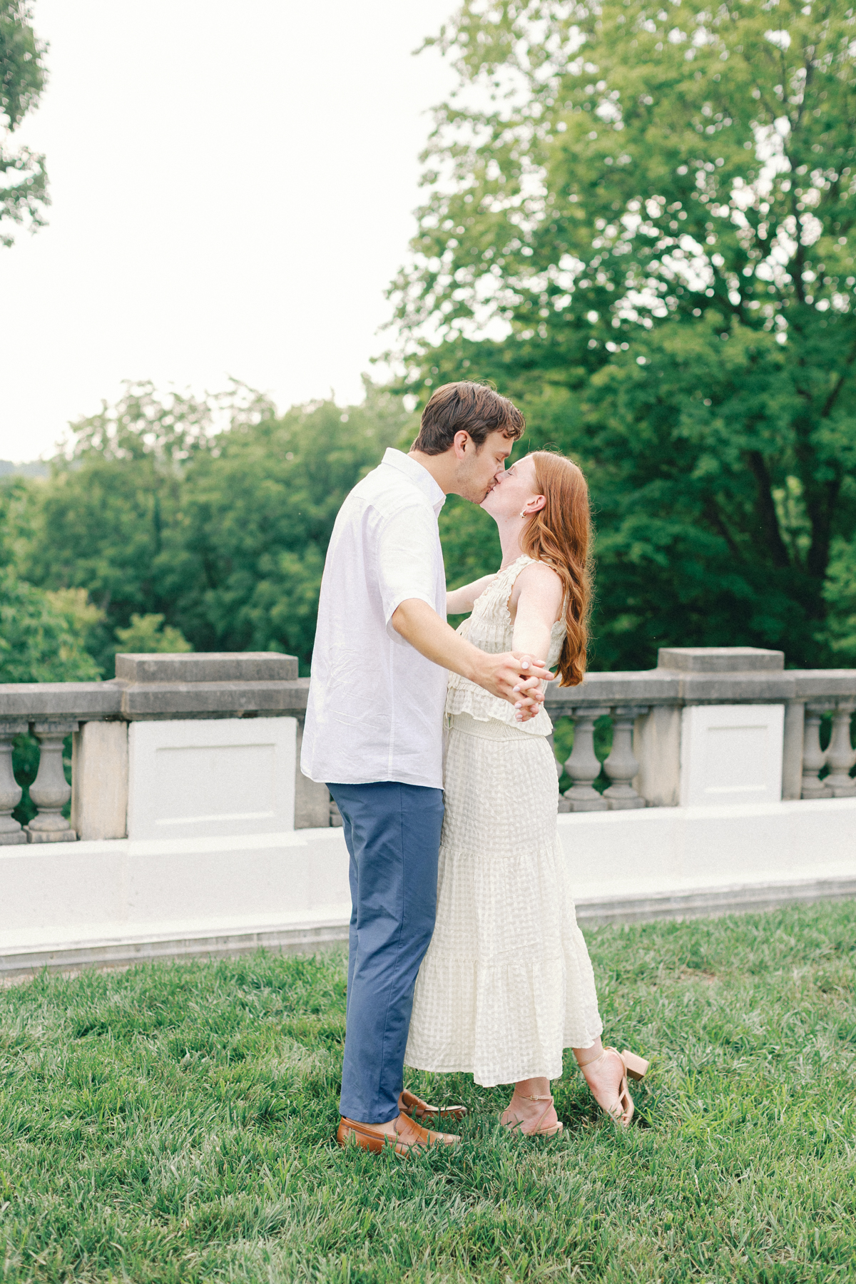  couple almost kissing on the terrace