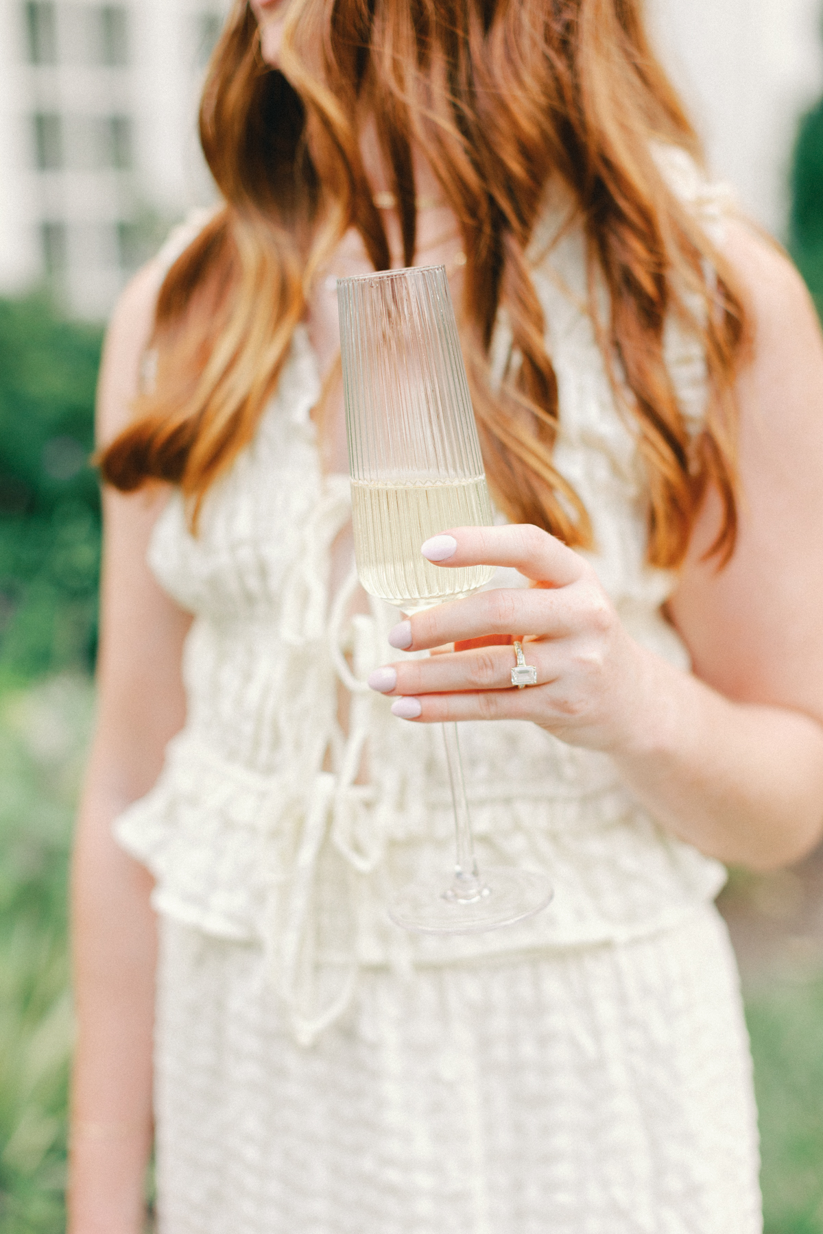  Champagne glass with ring