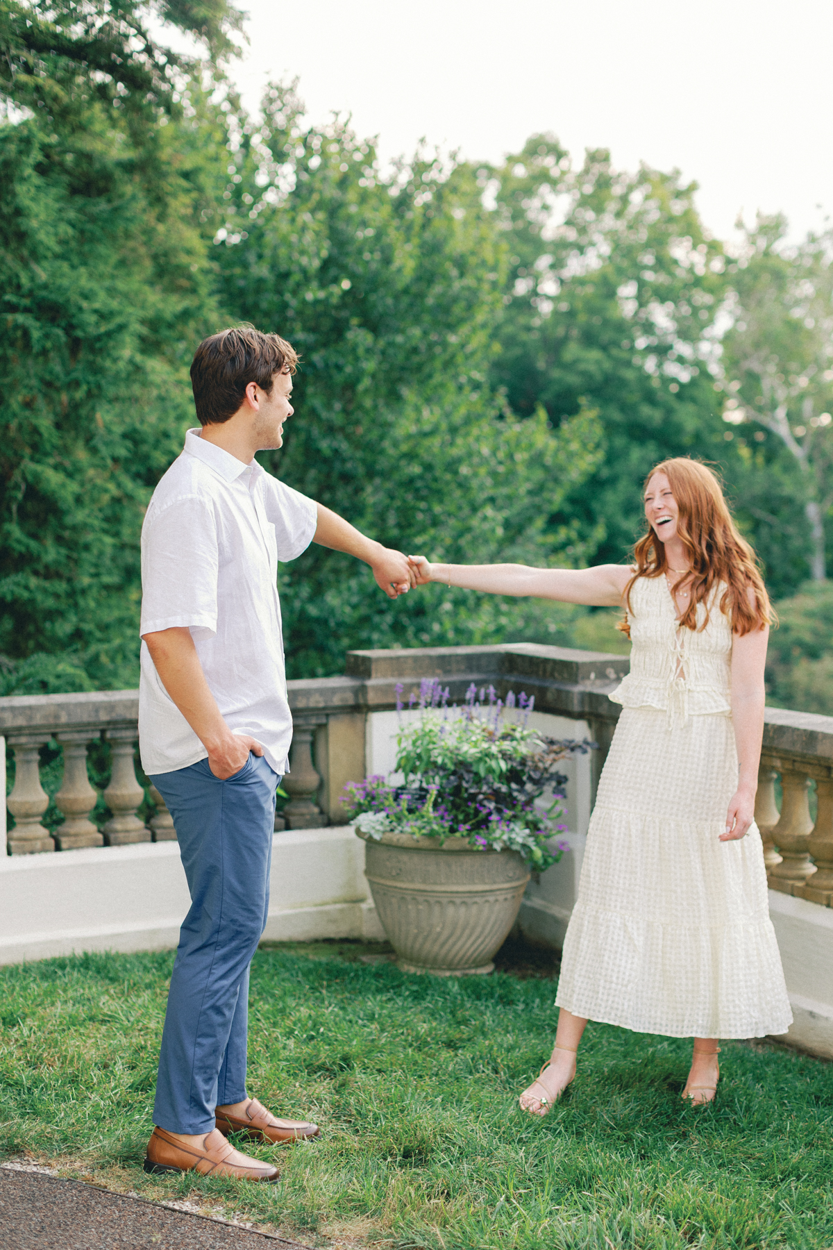  couple spinning on the terrace
