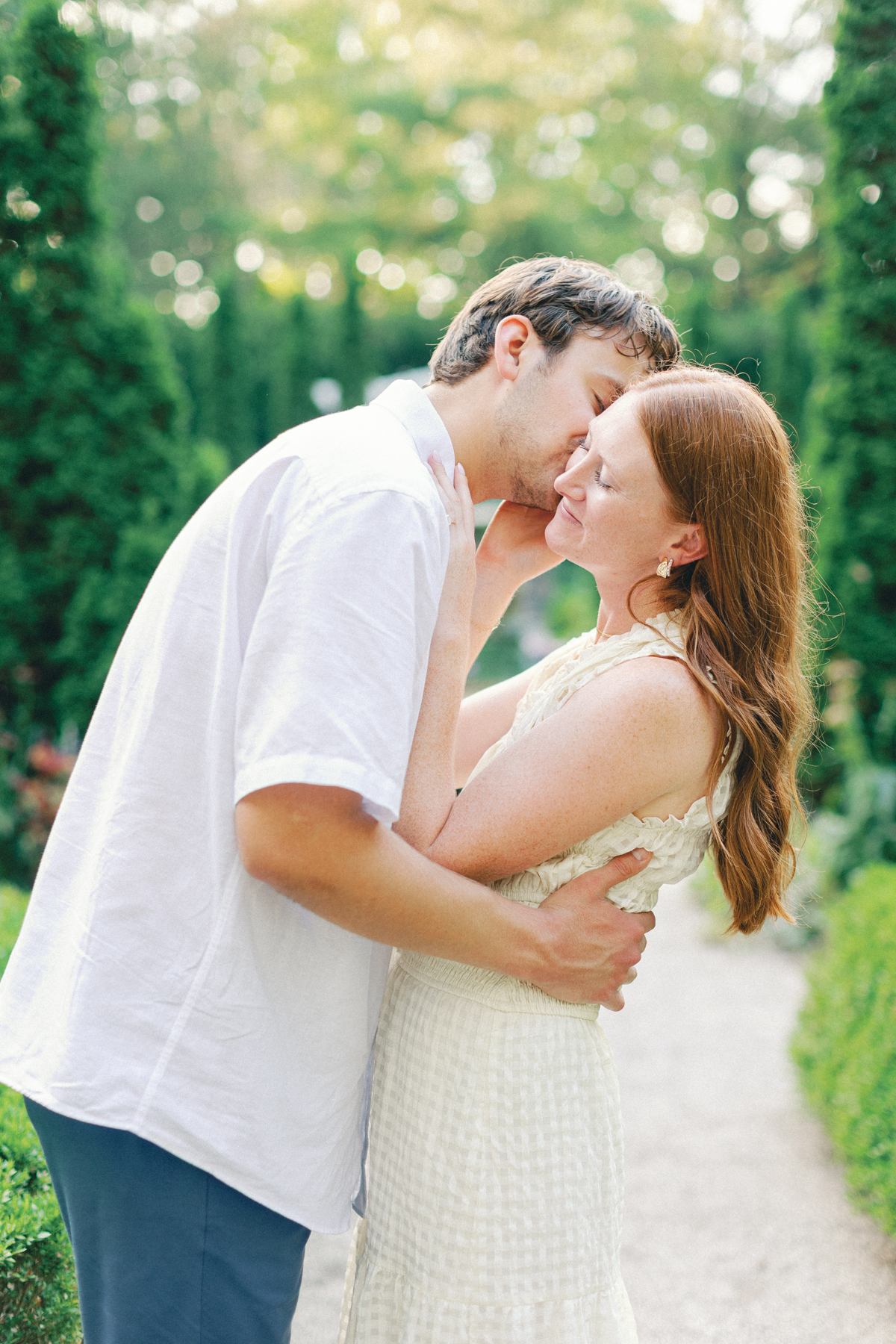  up close portrait of couple, smiling