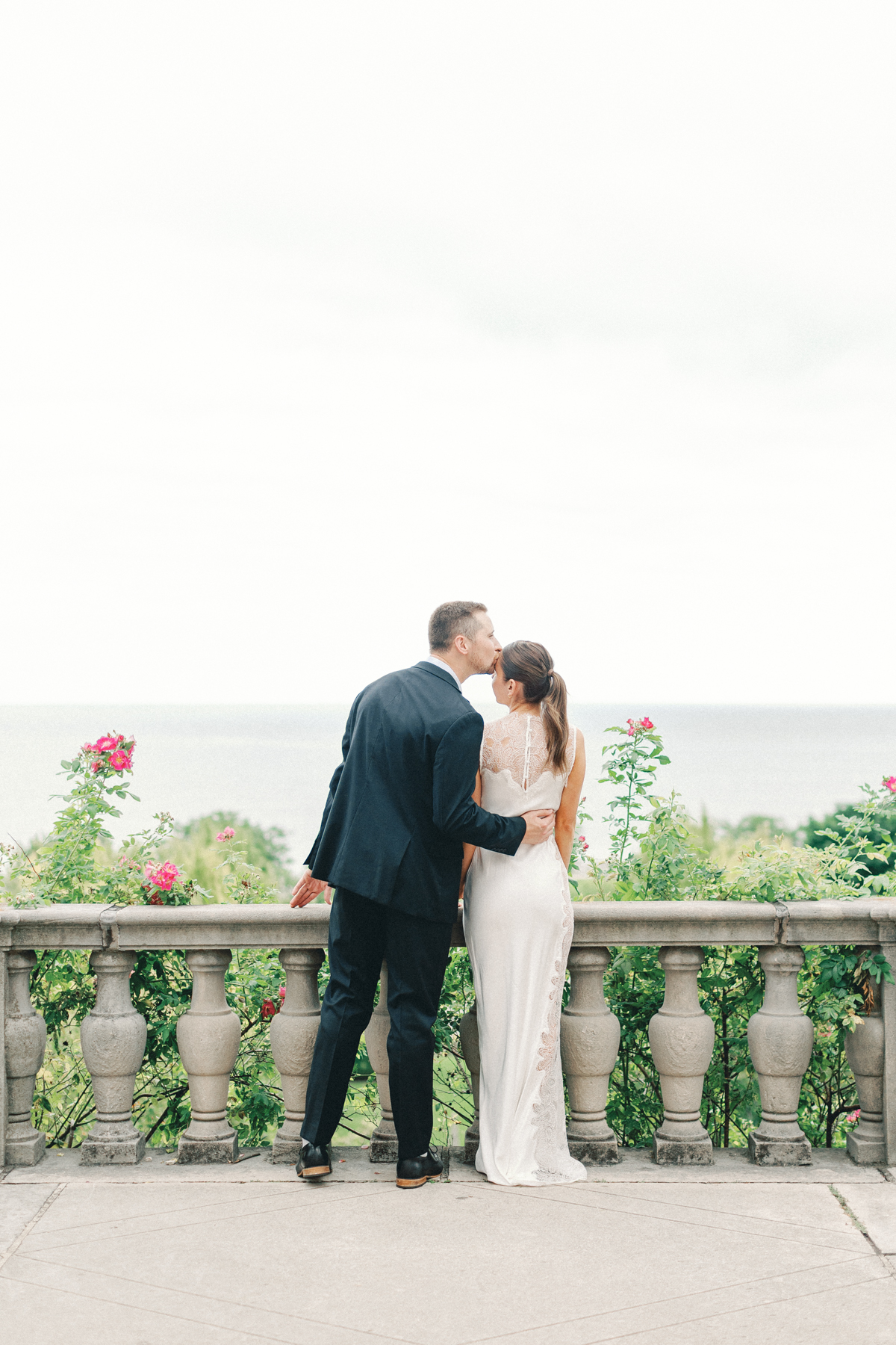 Couple snuggled with Lakeview