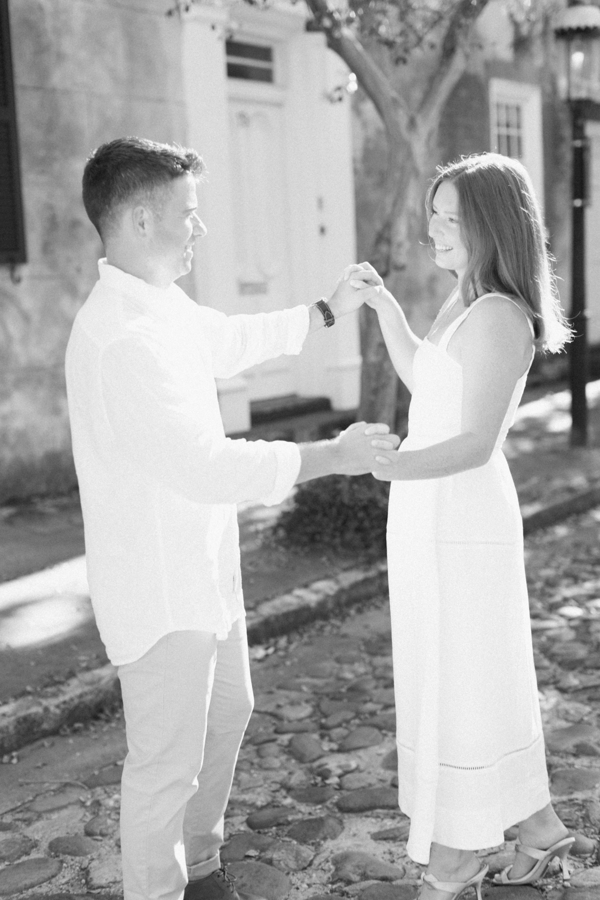 Couple dancing in the street