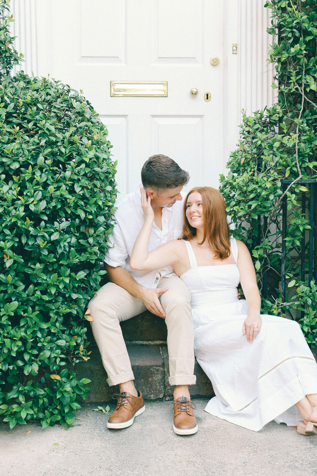 Couple sitting on porch
