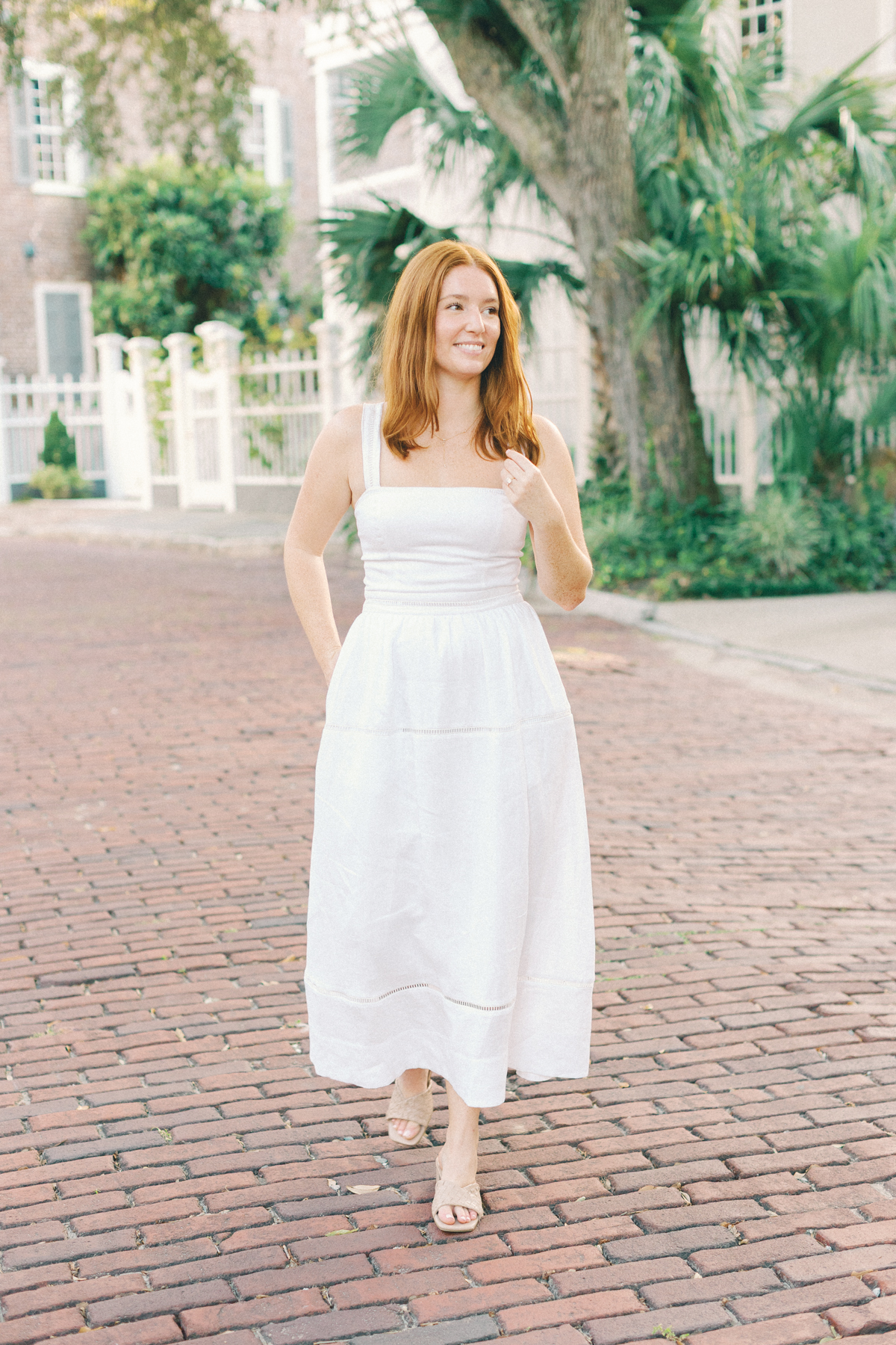 Bridal solo shot walking towards camera