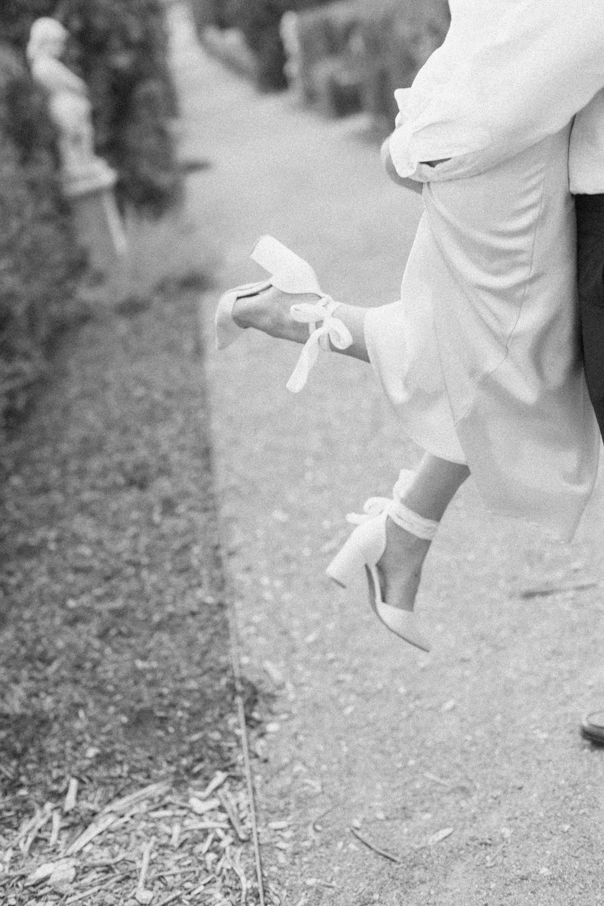 Bride shoes, and black-and-white