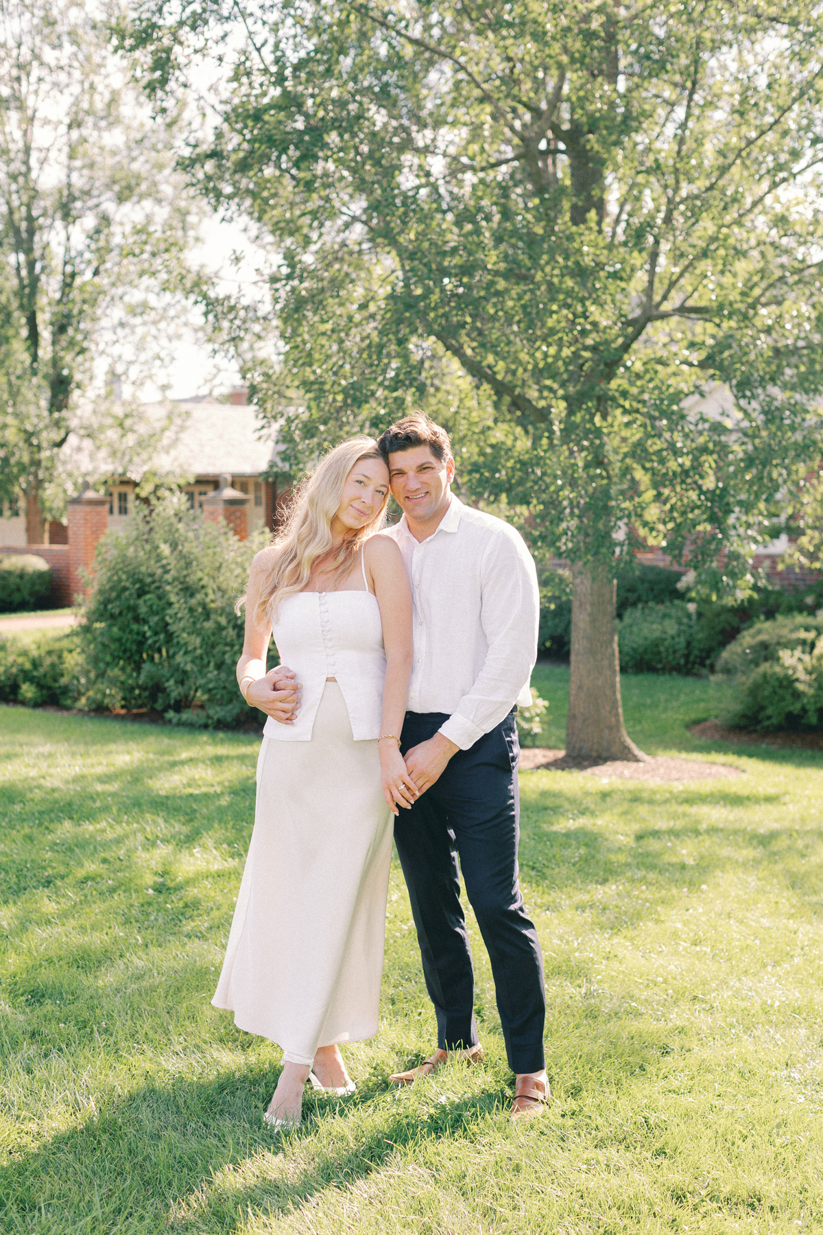 Couple looking at camera