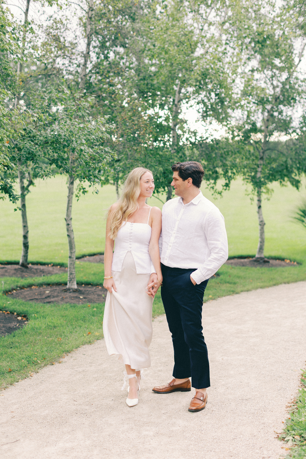 Couple looking at each other