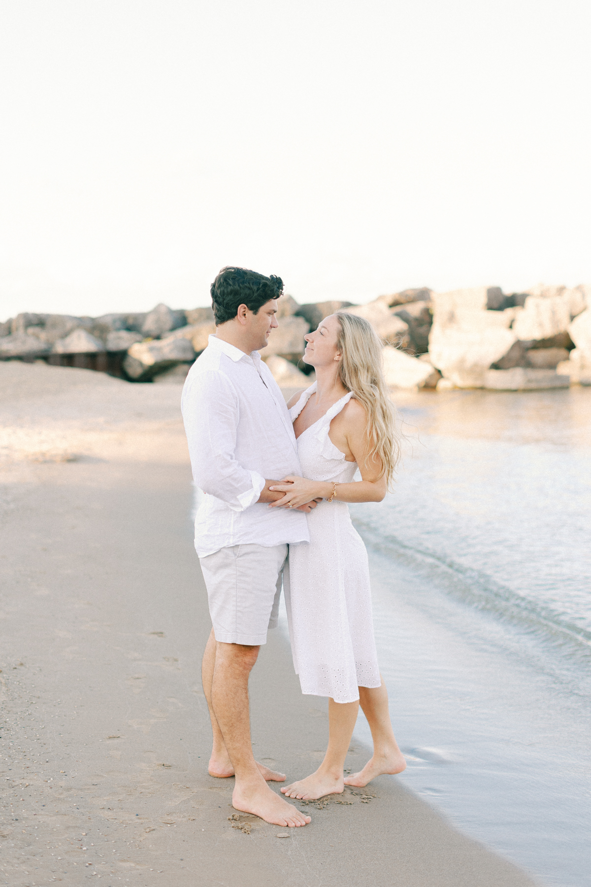 Couple looking at each other