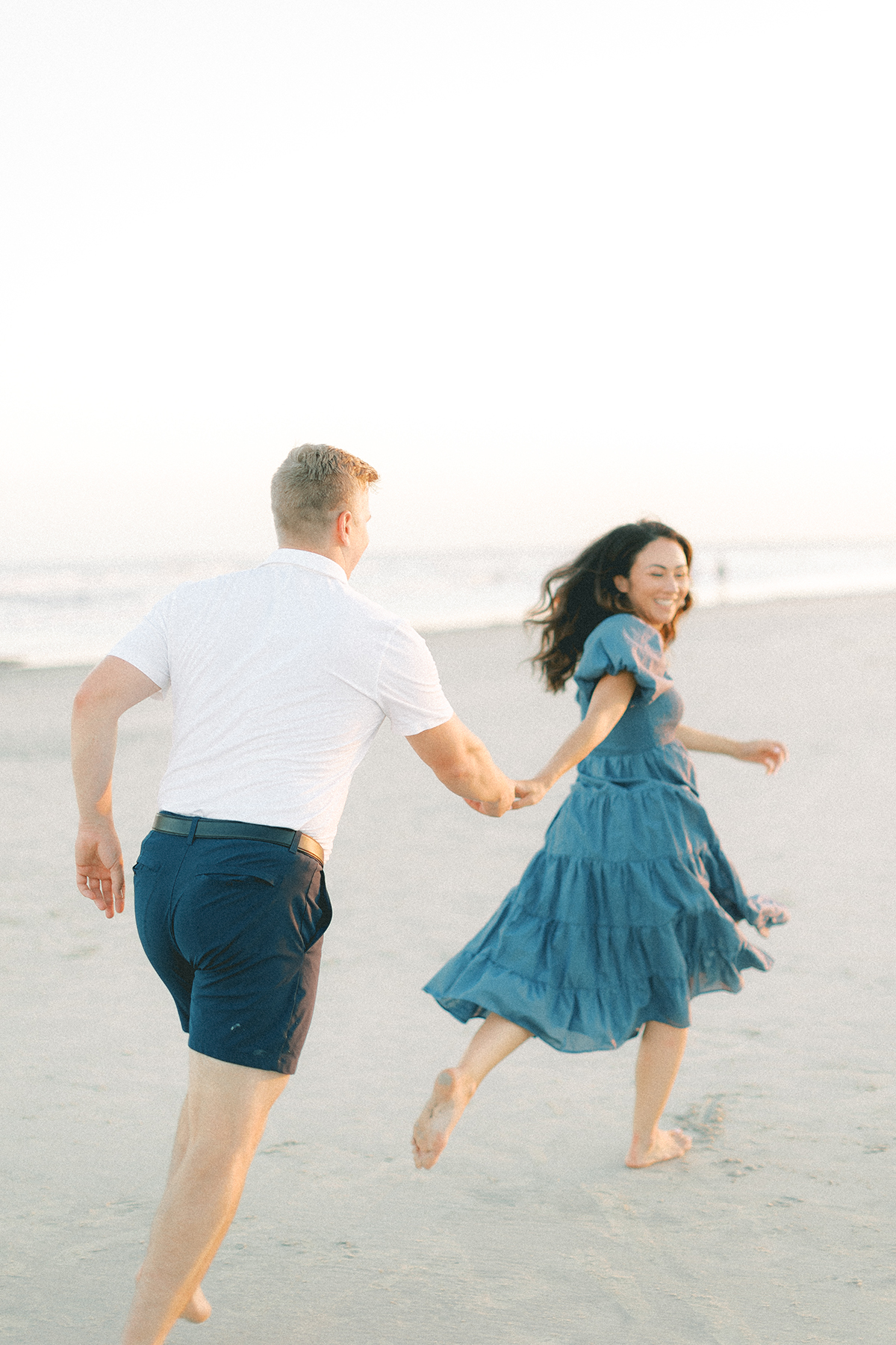 couple chasing each other