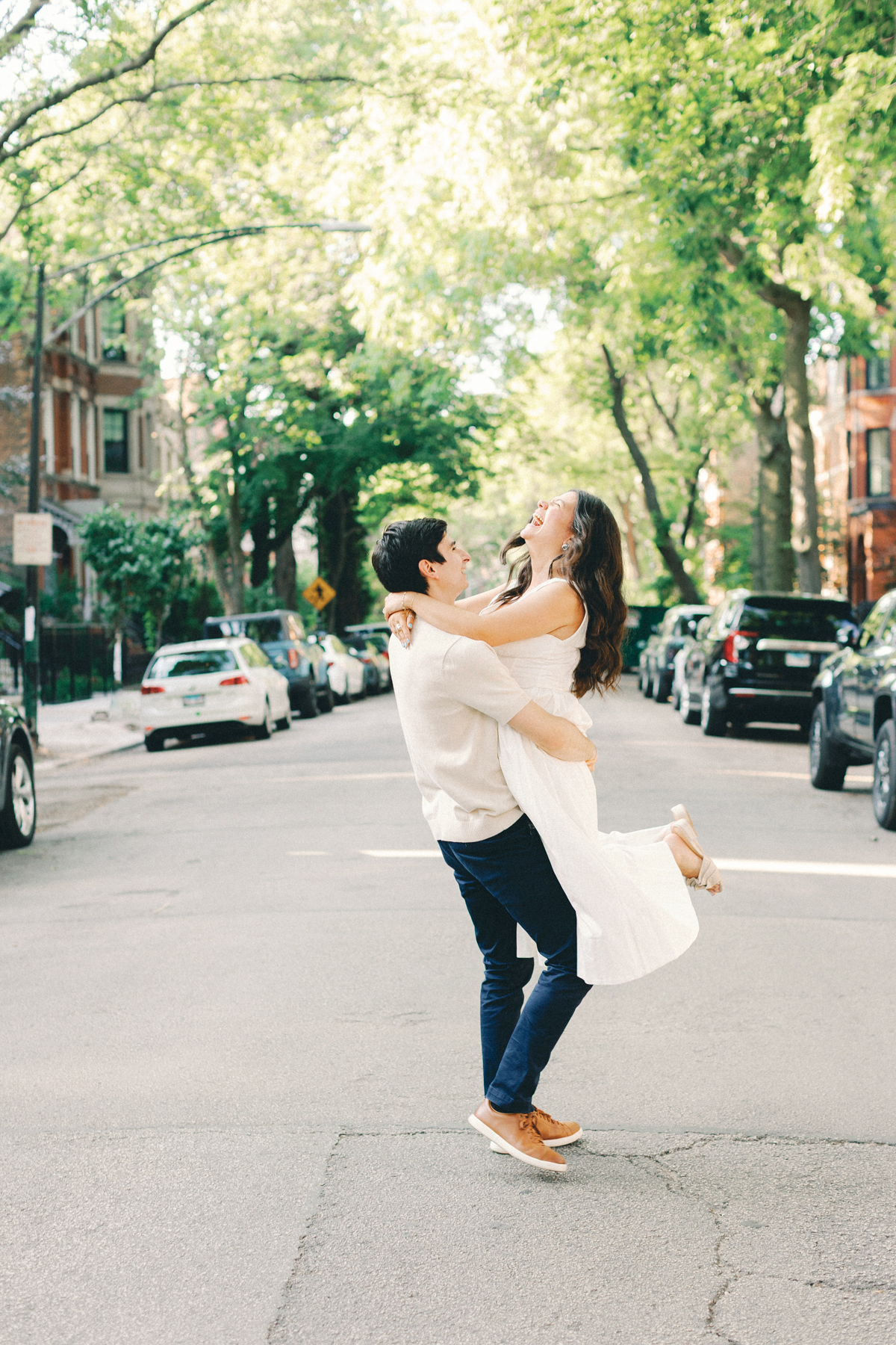 Couple in the middle of the street