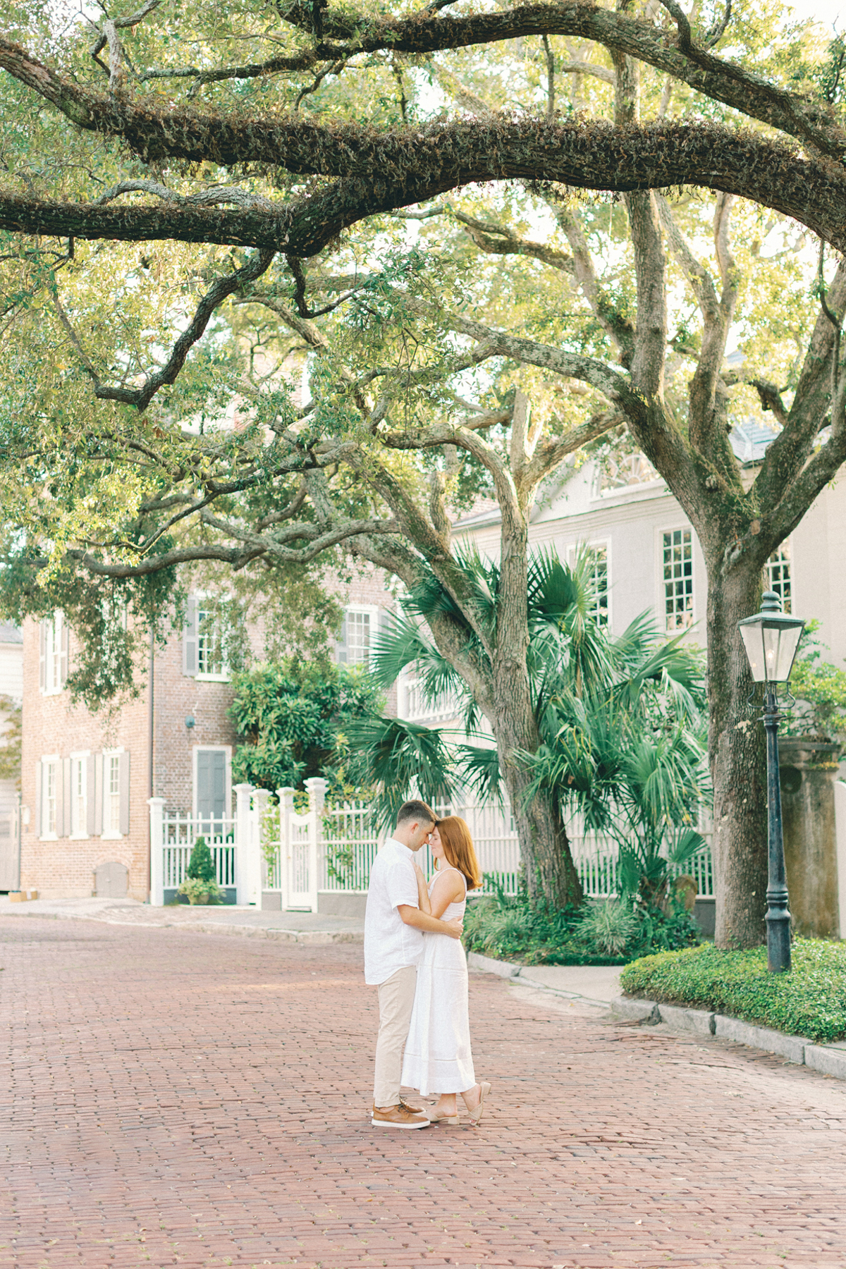 Couple dancing in the middle of the street