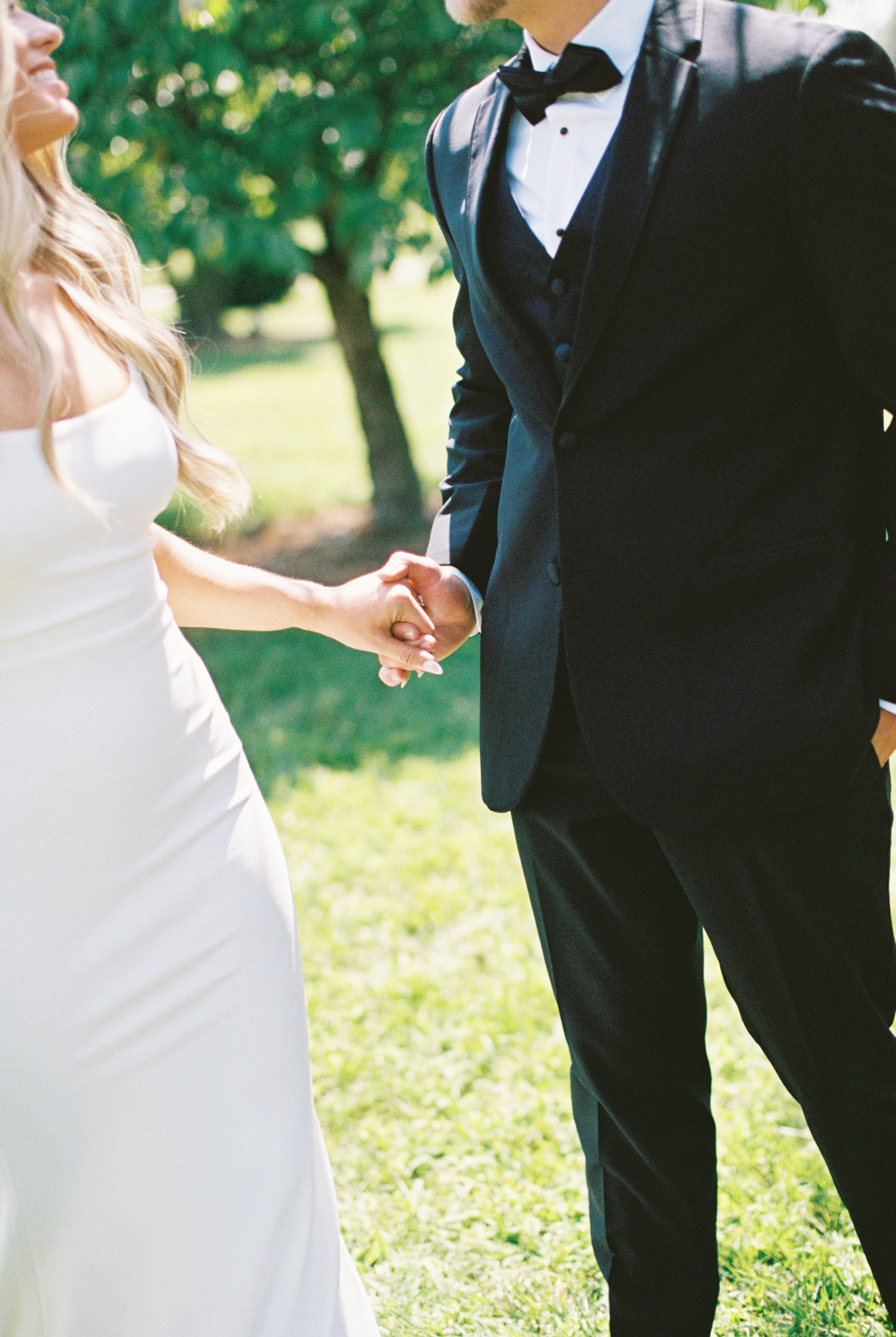Bride and groom hands