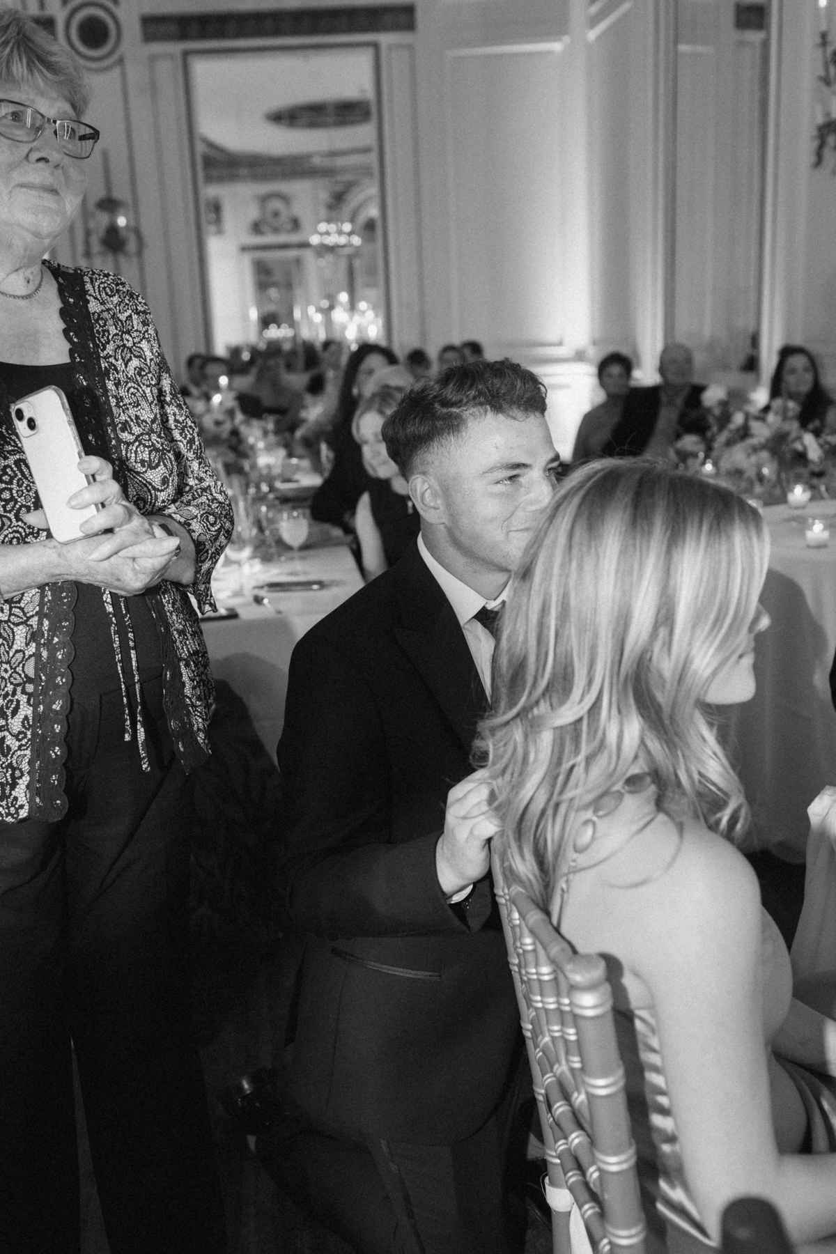 Brother, crying at speech