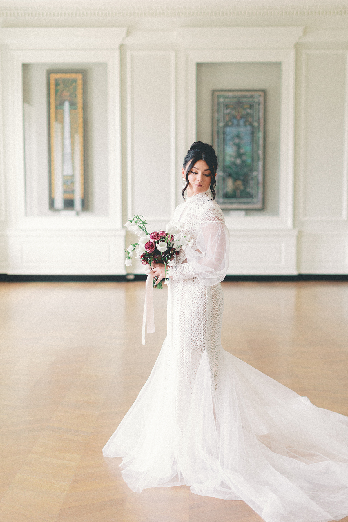 Bridal portrait inside