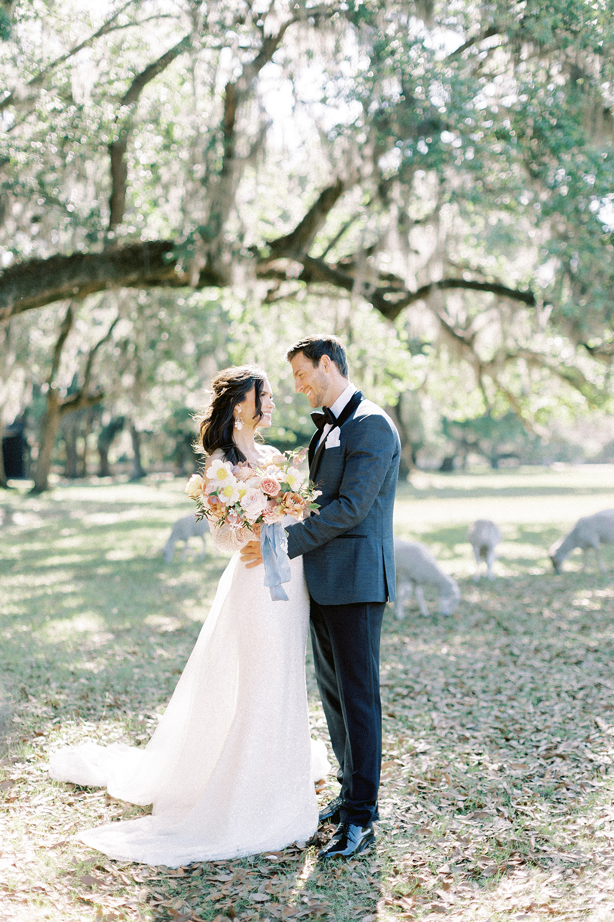 Couple facing each other