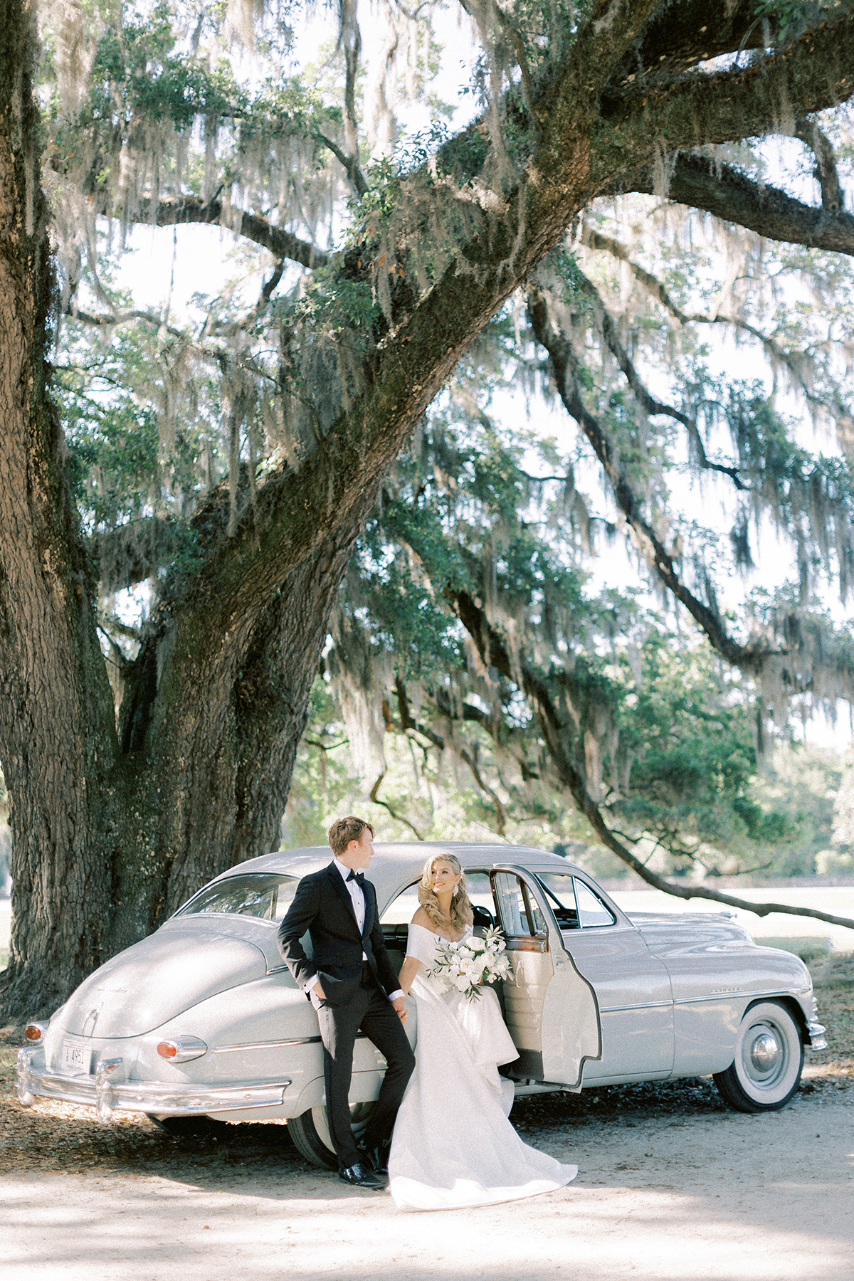Couple with getaway car